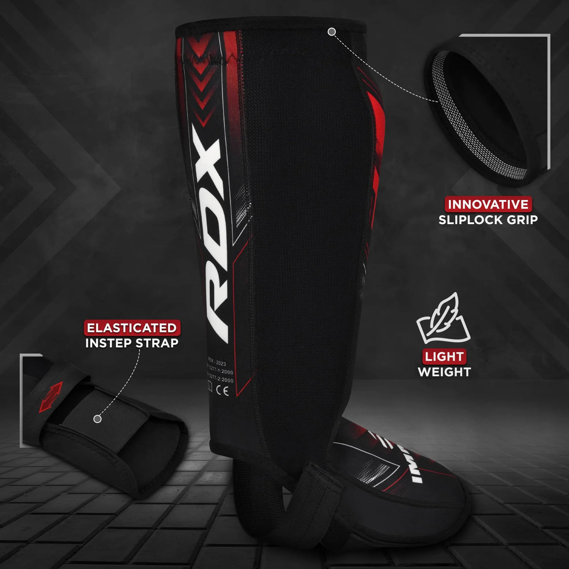 RDX Espinilleras de neopreno para MMA, kickboxing, artes marciales mixtas, protección de empeines, IMMAF