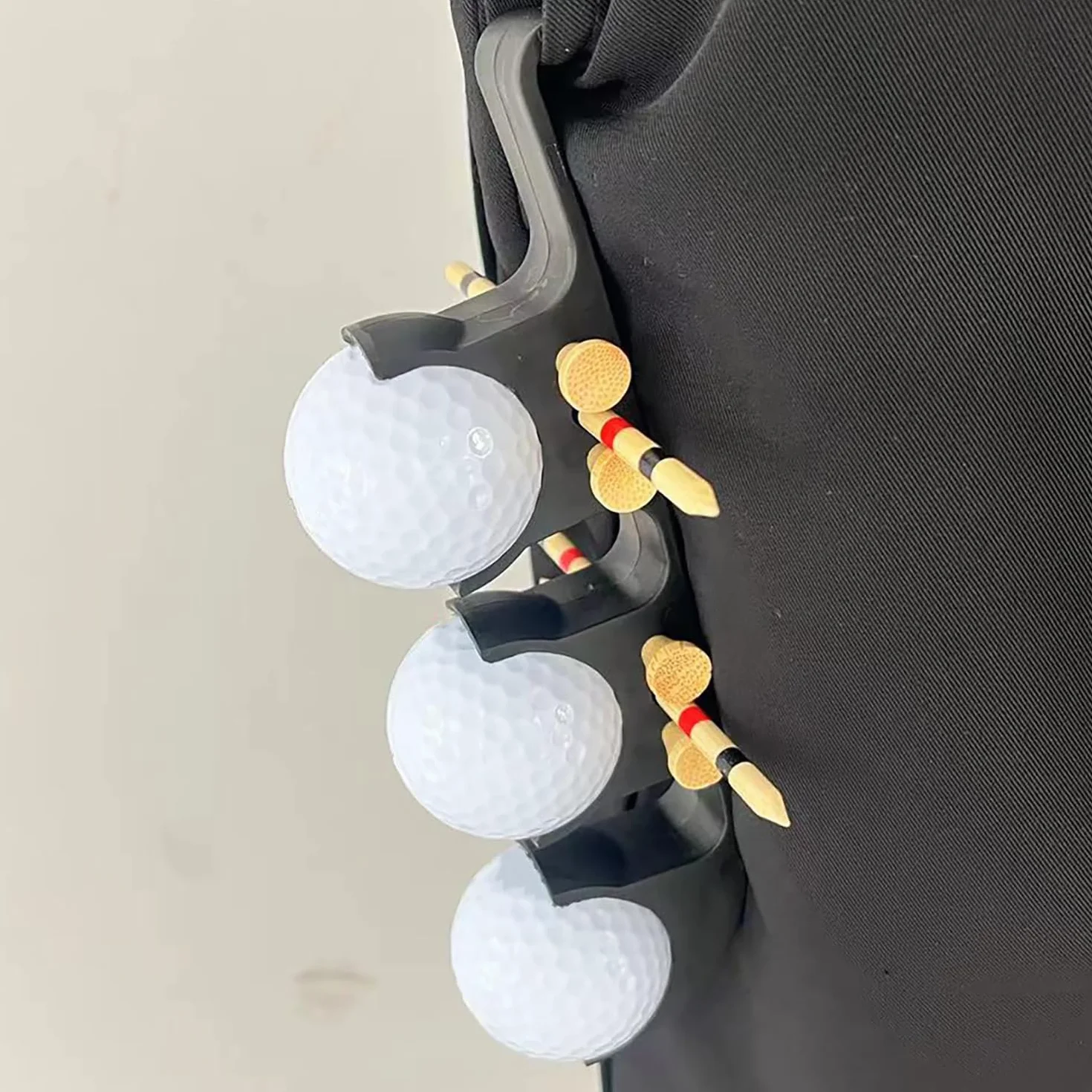 Soporte para Pelotas Golf con Gancho 1 Unidad Negro Cierre Rápido Accesorios