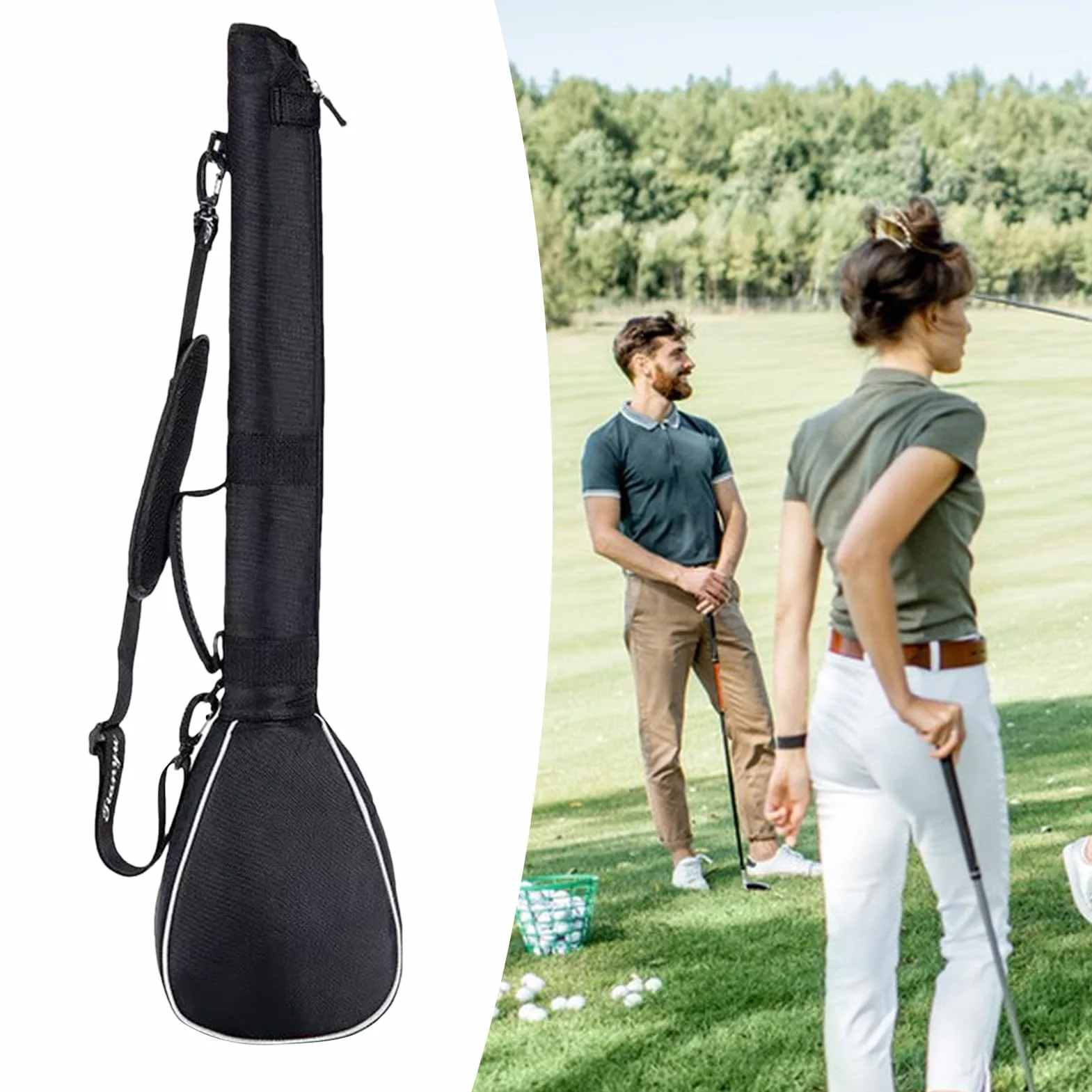 Bolsa de golf ligera de almacenamiento y transporte para palos, organizador resistente para viajes