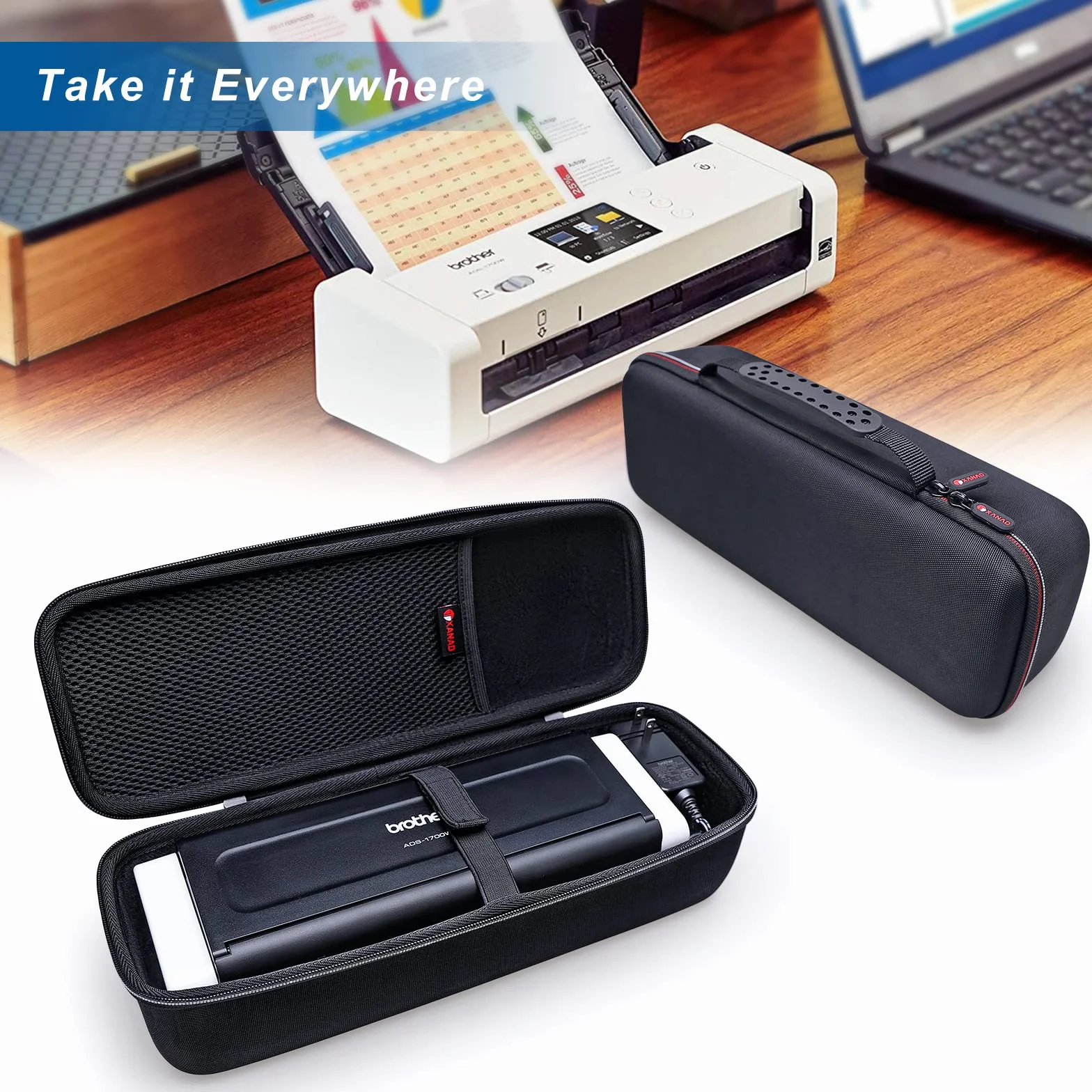 Brother ADS-1800W / ADS-1700W Funda para Escáner de Documentos Inalámbrico