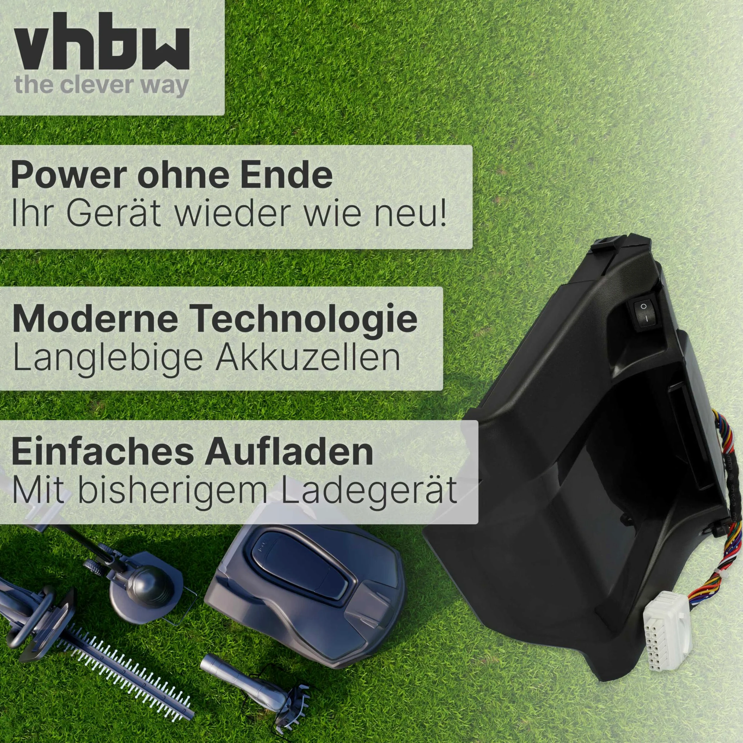 vhbw Batería reemplaza Robomow 8IFR27/66 | BAT7000B, BAT7001A, MRK7005A para robot cortacésped (4000 mAh, 25,6 V, Li-Ion)