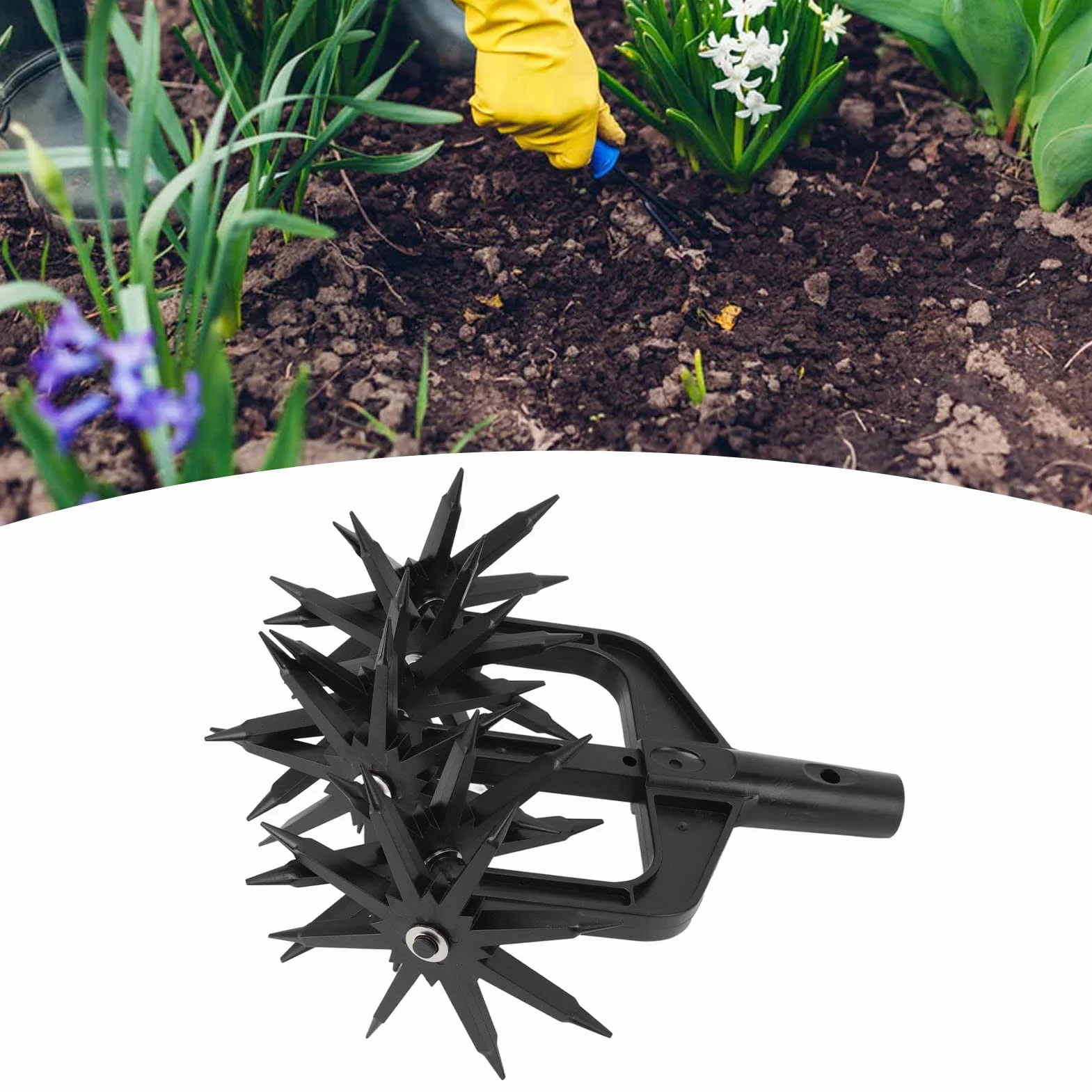 Escarificador de Suelo de Jardín, Escarificador Giratorio Ventilado 2 en 1, para Arado Profundo Y Aireación, una Herramienta Utilizada por Paisajistas, Jardineros Y Propietarios de Viviendas