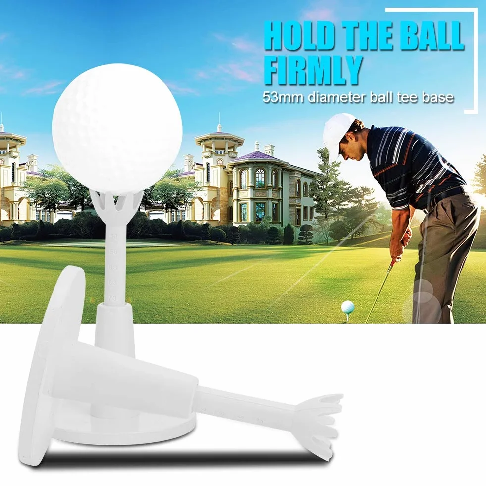 Nikou Accesorio de Golf 2 Piezas Tees de Altura Ajustable Entrenamiento Blanco