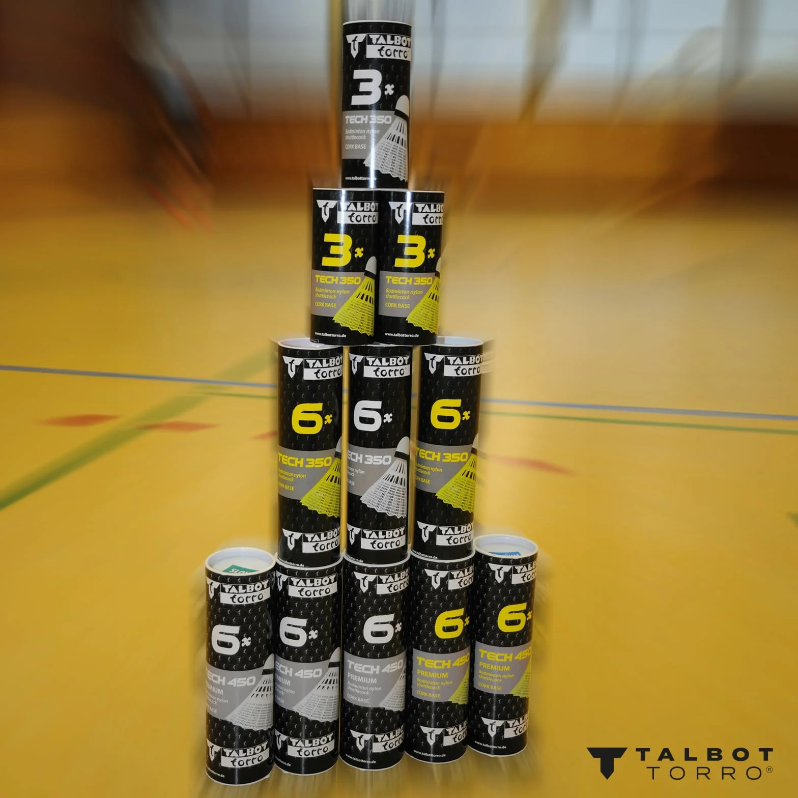 Talbot-Torro Badminton Volantes Tech 350, 3 Piezas, Nylon