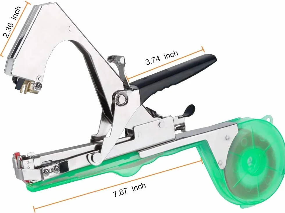 Gelrova Maquina para Atar,Herramienta de Cinta de Jardín para Atar Ramas de Plantas, Atadora Agricola para Atadora de Tomates, para Viñedo Pepino UVA Fruta Flores Vegetales,Jardín Tape Tool