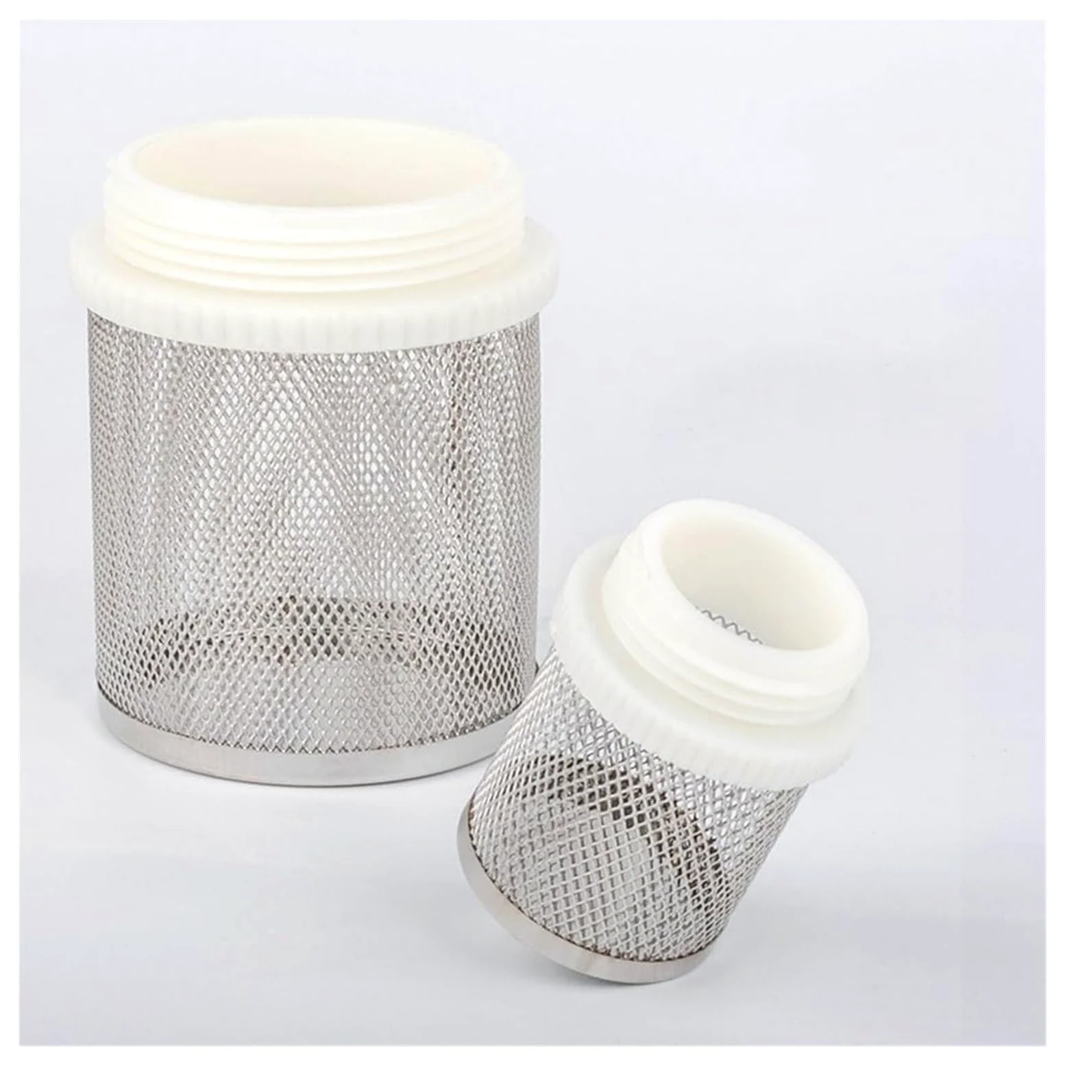 Filtro Flexible de Acero Inoxidable, Filtro de Malla de Acero Inoxidable (1 Unidad) for riego de jardín, Acuario, pecera, Varios tamaños.(1")