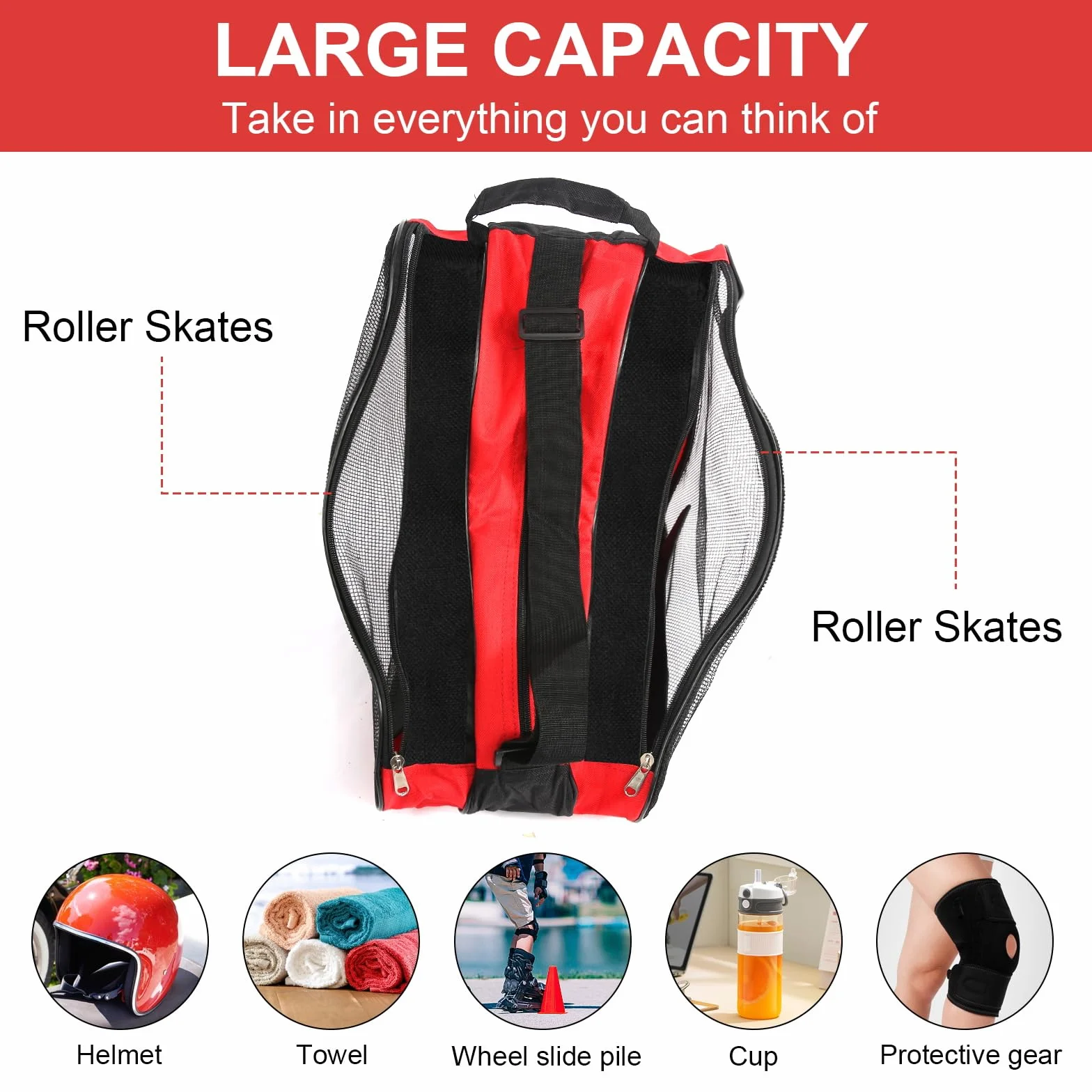 Bolsa para patines de hielo para adultos hombre mujer hockey