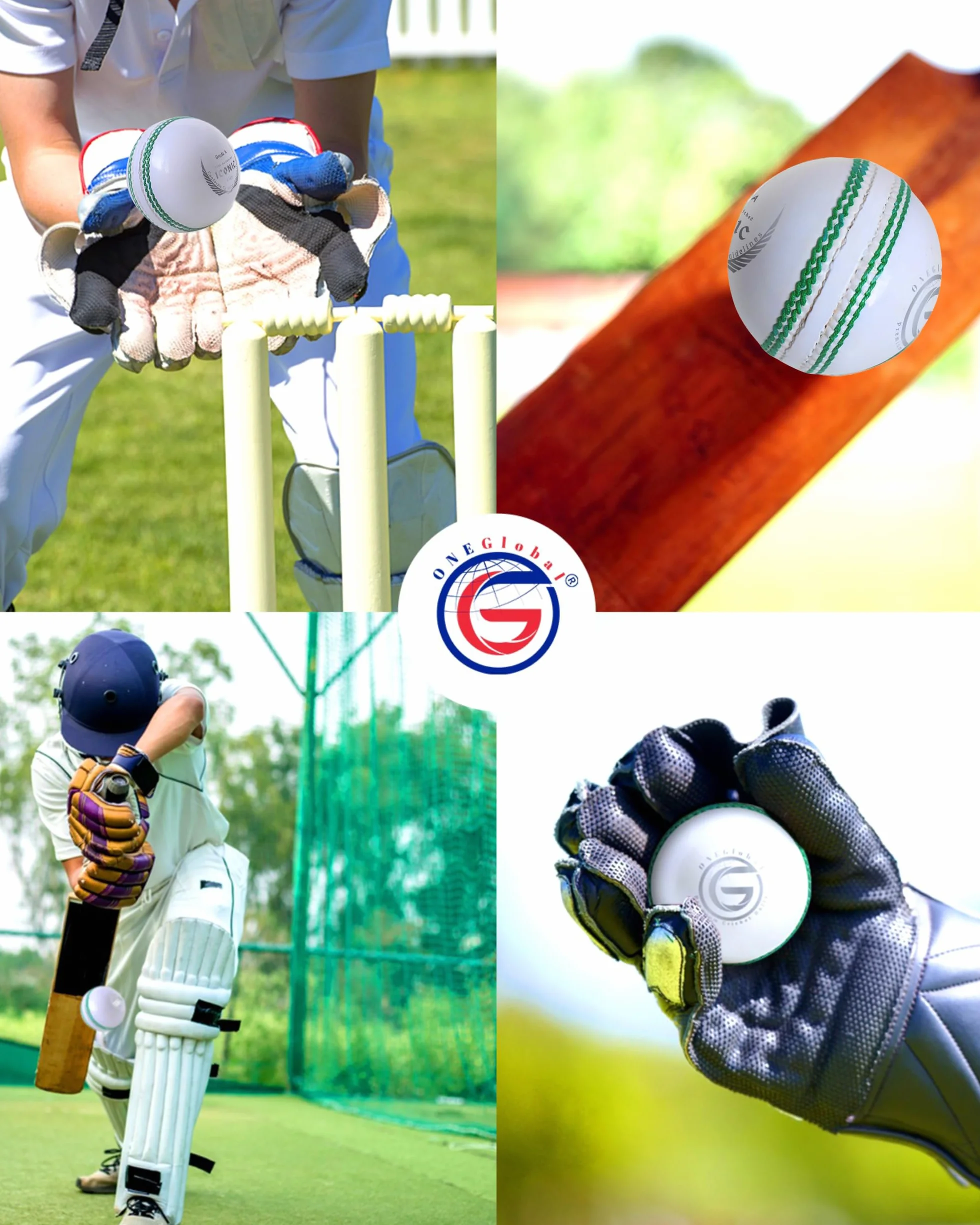 Icónica pelota de críquet de cuero cosida a mano 156 g impermeable 4 piezas
