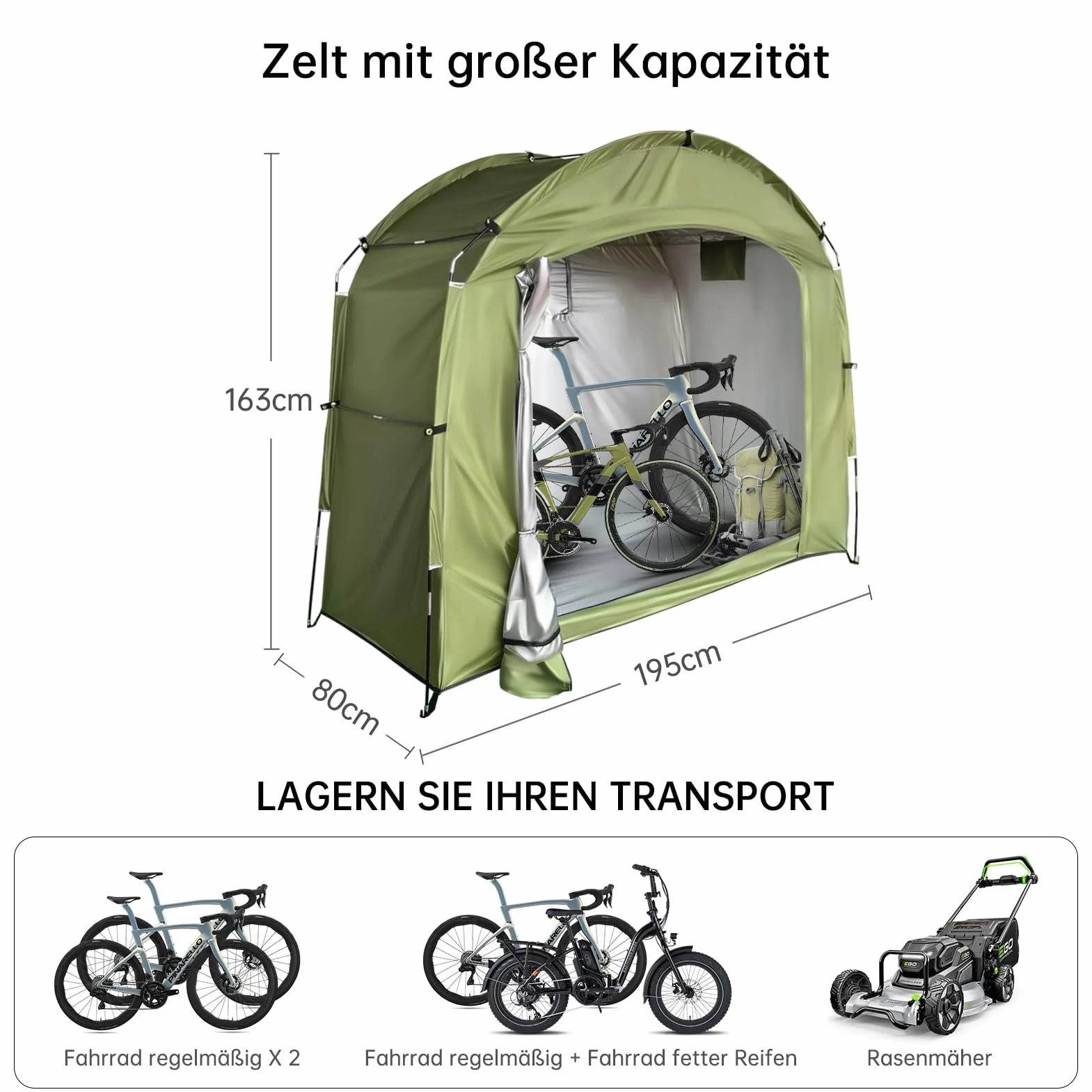 Tienda de campaña para bicicleta, portátil, tienda de herramientas para bicicleta, garaje, al aire libre, camping, jardín, tienda de campaña, tela Oxford 210D, para bicicletas, motocicletas