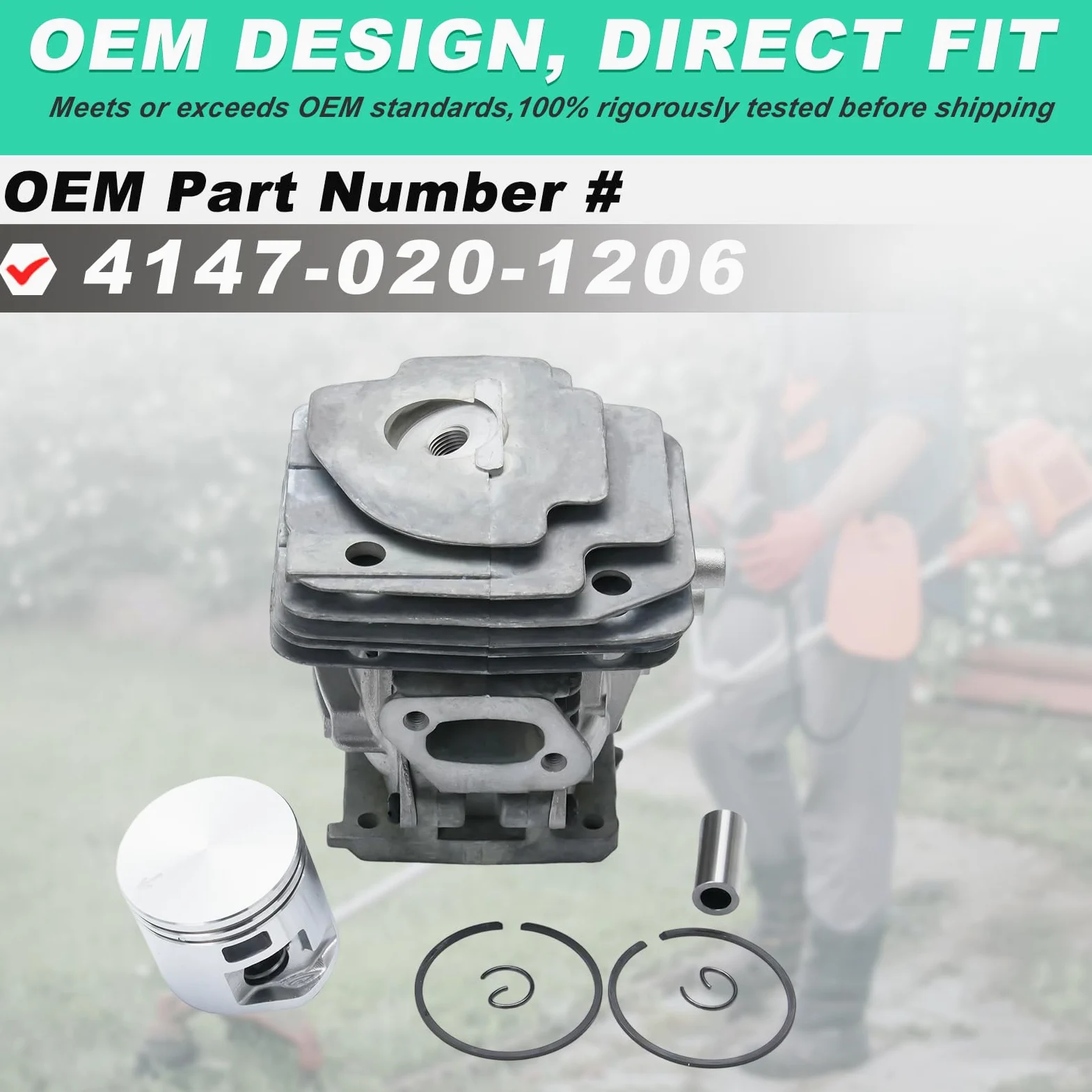Kit de cilindros de 40 mm para Stihl FS 240, FS 260, FS 360 C, FS 410 C