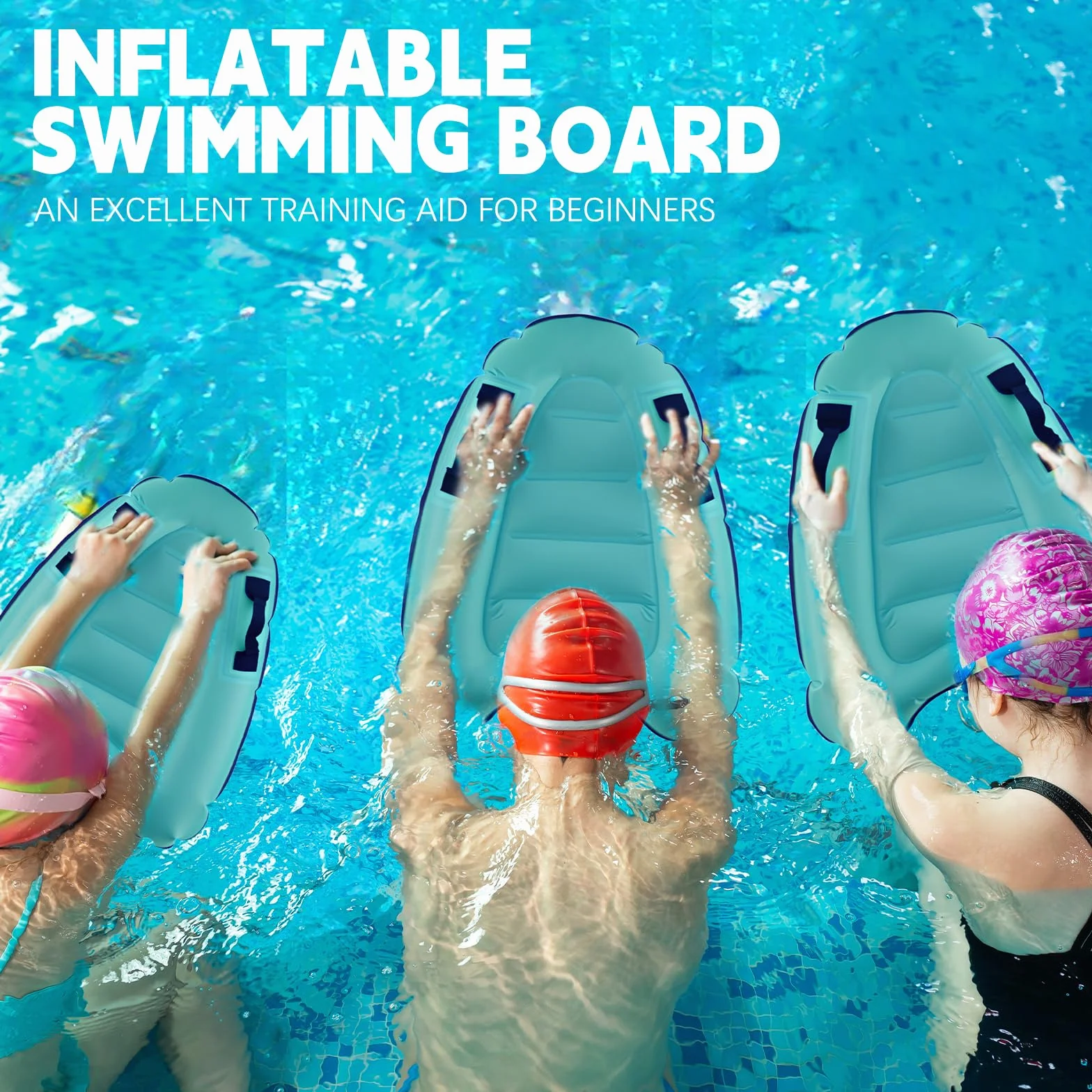 Shyllin Tabla de Surf Inflable para Niños 70 x 55 x 12 cm Bodyboard Hinchable con Asas Portátil