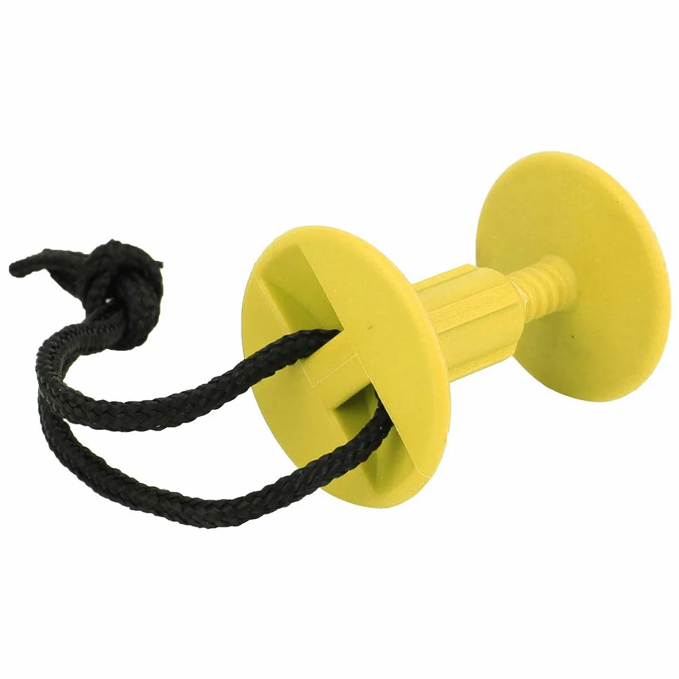 BORDSTRACT 6 Pcs Surfboard Leash Plug, Plastic Surfboard Traction Hand Rope, Replacement Surfboard Deck Plug Water Sports Accessories Yellow