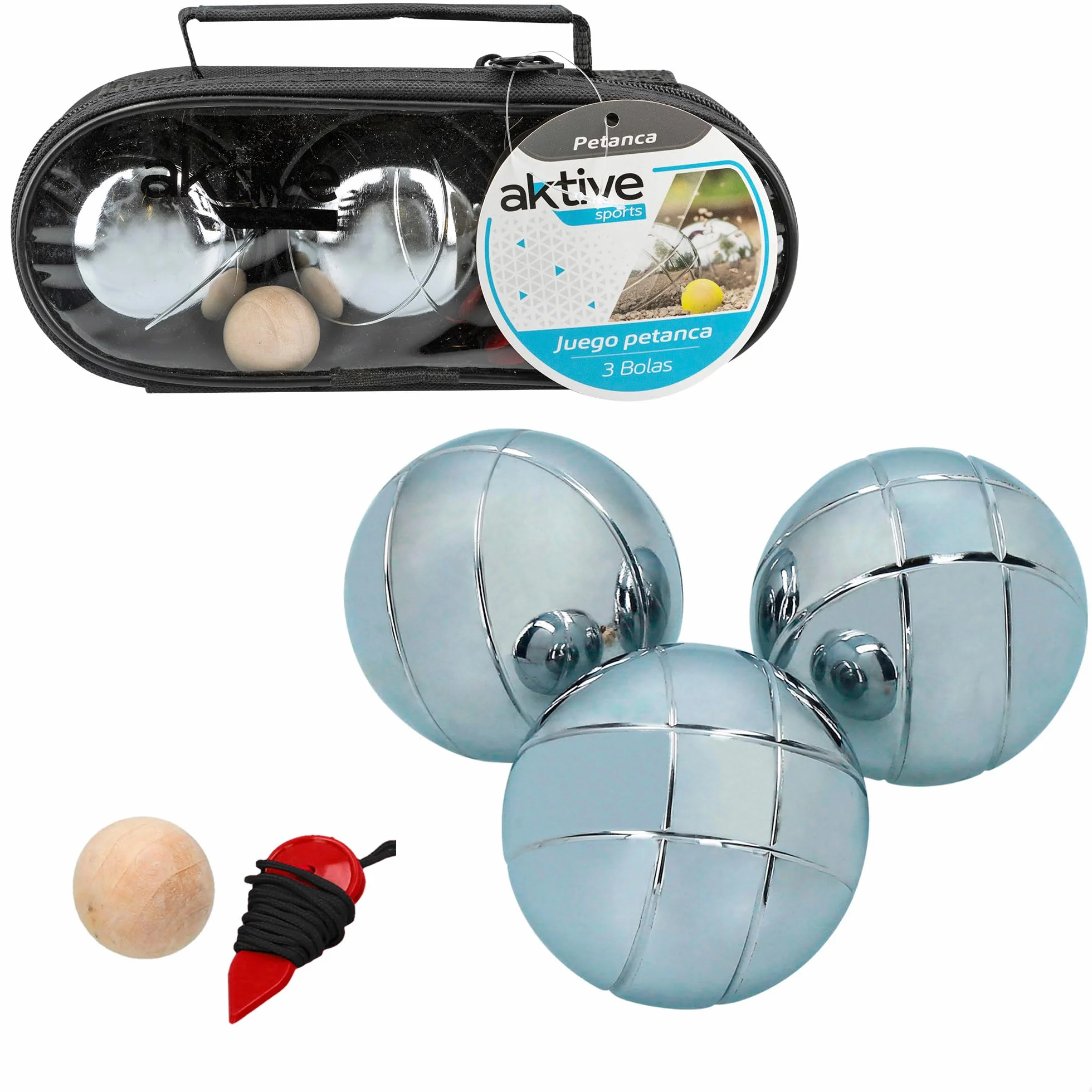 Aktive Estuche Petanca con 3 Bolas Sports