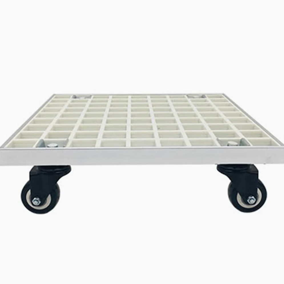 Caddy para plantas con ruedas de alta resistencia, soporte rodante para plantas con capacidad de 330 lb, carrito para macetas para interior y exterior, base cuadrada de carretilla 31cm/12in