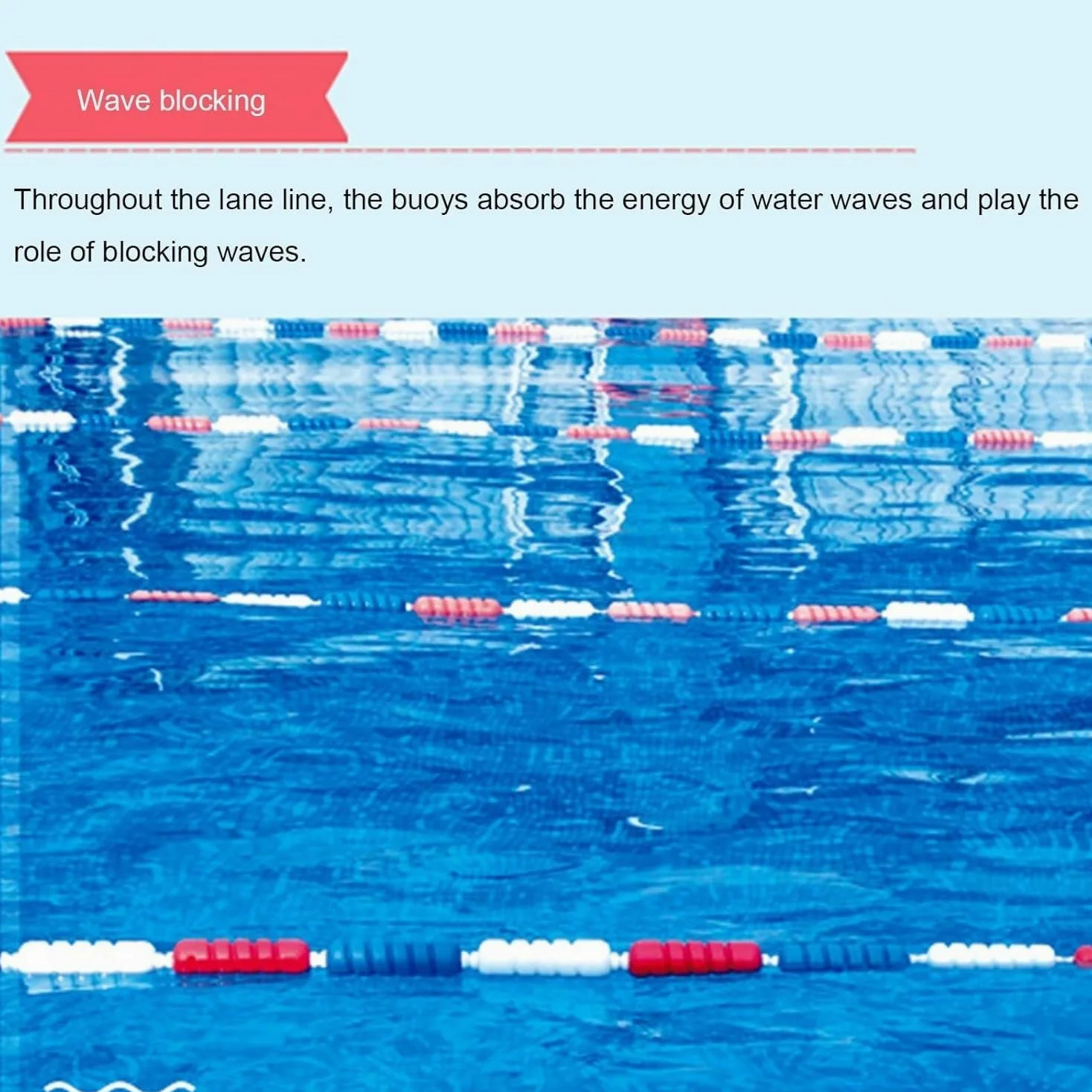 Flotador de cuerda divisora de seguridad para piscina, línea flotante de boya para piscina enterrada, parque acuático, cuerda de nailon, 5 m