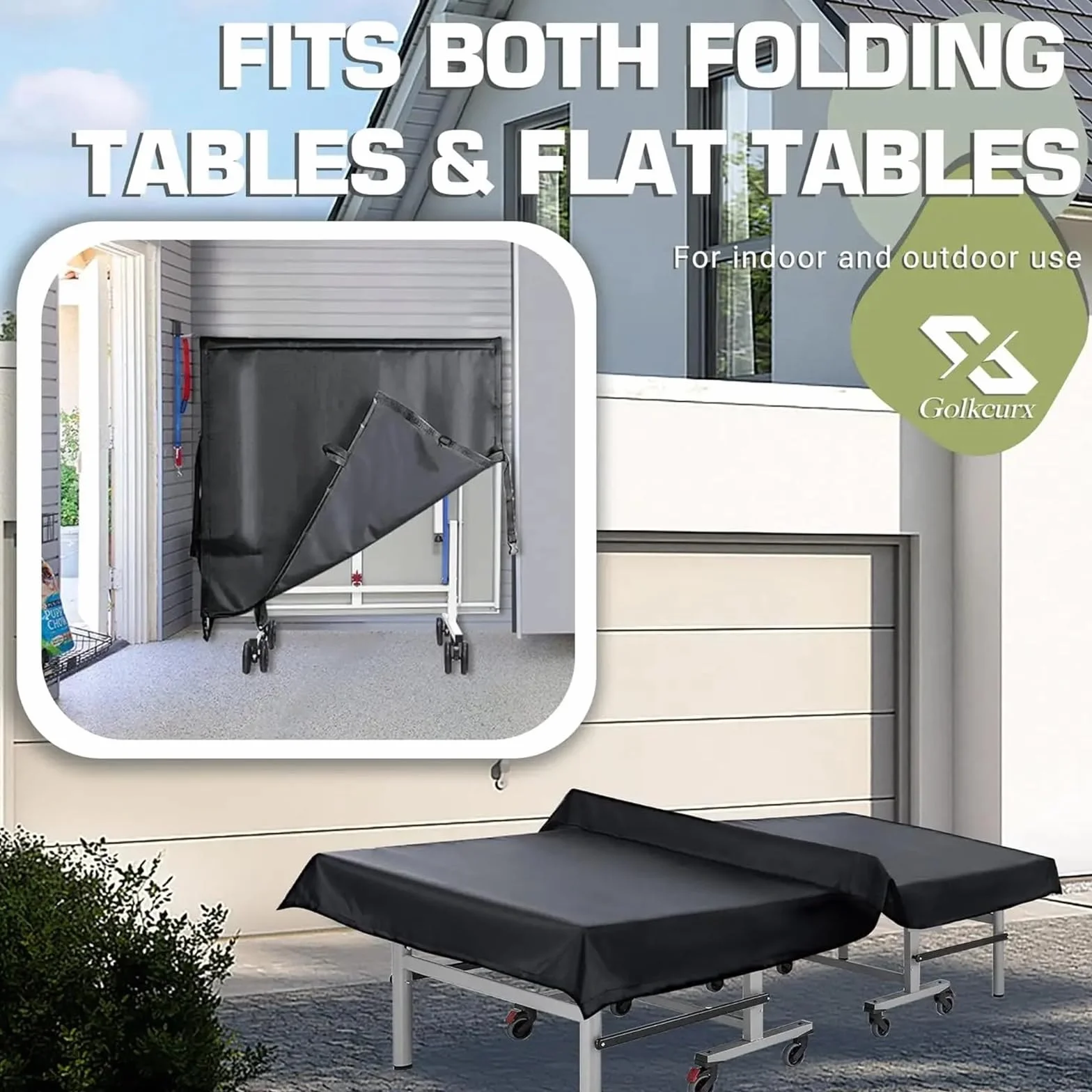 NEWFUN Funda Mesa Ping Pong Exterior Impermeable 165 x 70 x 185 cm