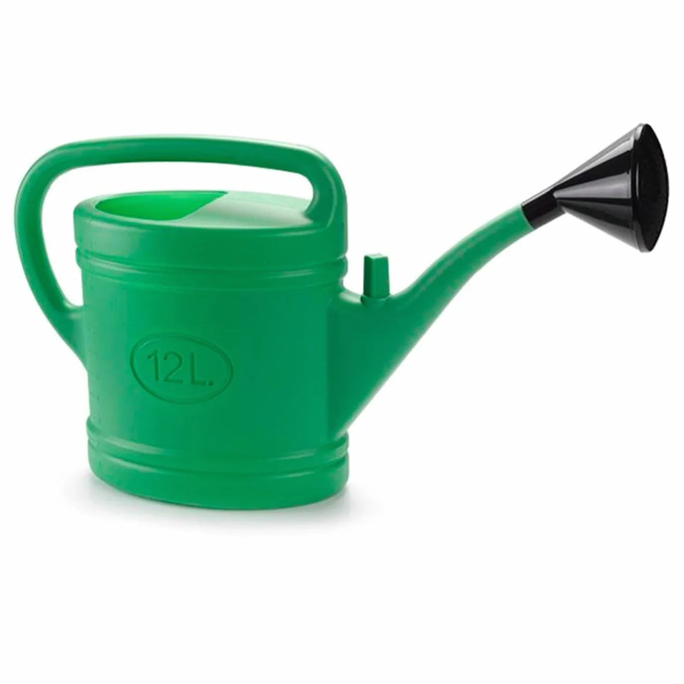 Tradineur - Regadera de plástico - Capacidad 12 litros - Utensilios de jardinería, riego, casa, balcón, terraza, Patio - Color Verde.