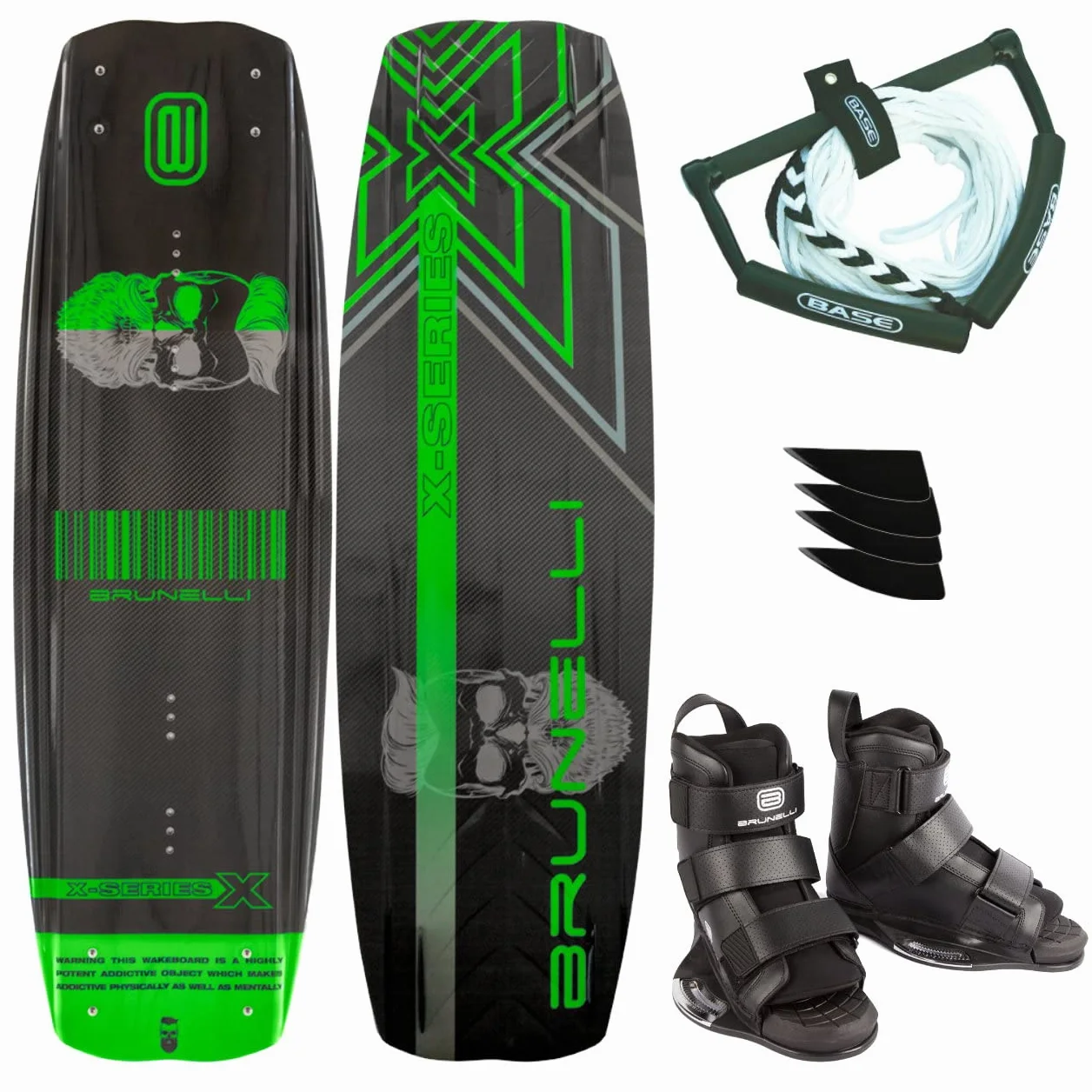 Brunelli Carbon Wakeboard Package 138 cm Wake Binding