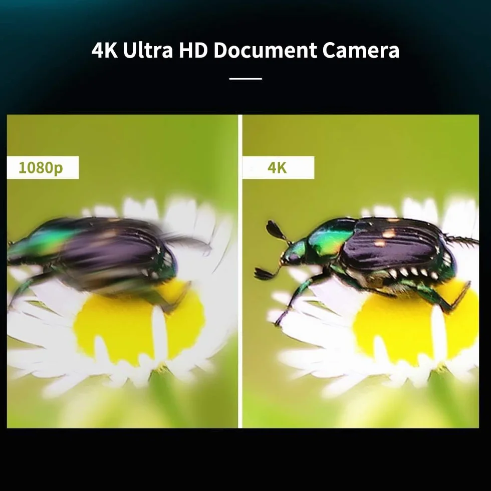 JOYUSING Cámara de documentos V1X-4K 13.0 MP zoom óptico 12x zoom digital 10x