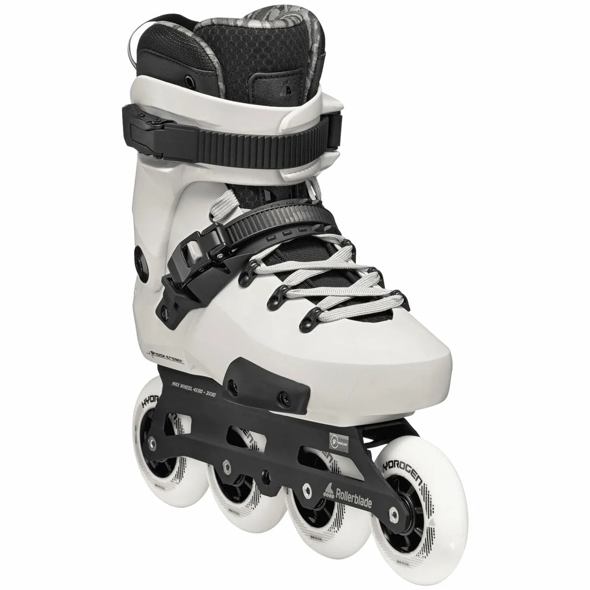 Rollerblade Patines Freeskate Urbanos Twister 90R 4x90mm Rocker Carcasa Rígida Guía Aluminio White Smoke Blanco Negro 43-44