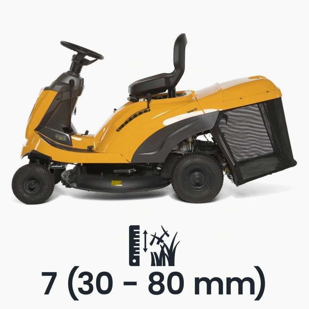 STIGA Cortacésped Combi 372 - Motor 414cc ST 400, cubierta de 72 cm, transmisión hidrostática, depósito de recolección de hierba de 170 l, tapón de mantillo incluido