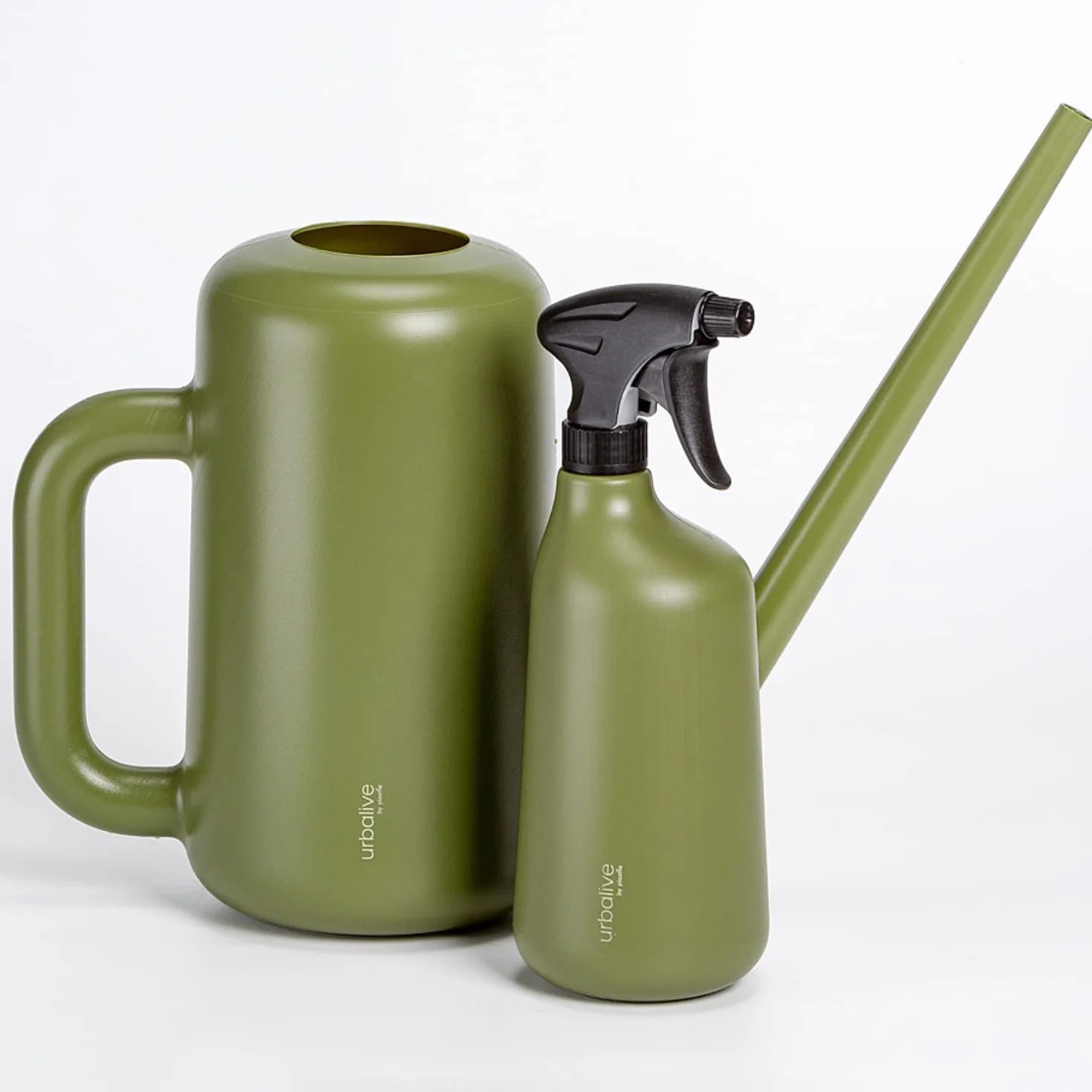 Plastia Regadera Pequeña para Plantas de Interior 1,8 L – Regadera Plantas con Pico Largo para Riego Fácil – Regaderas Jardín de Plástico, Verde