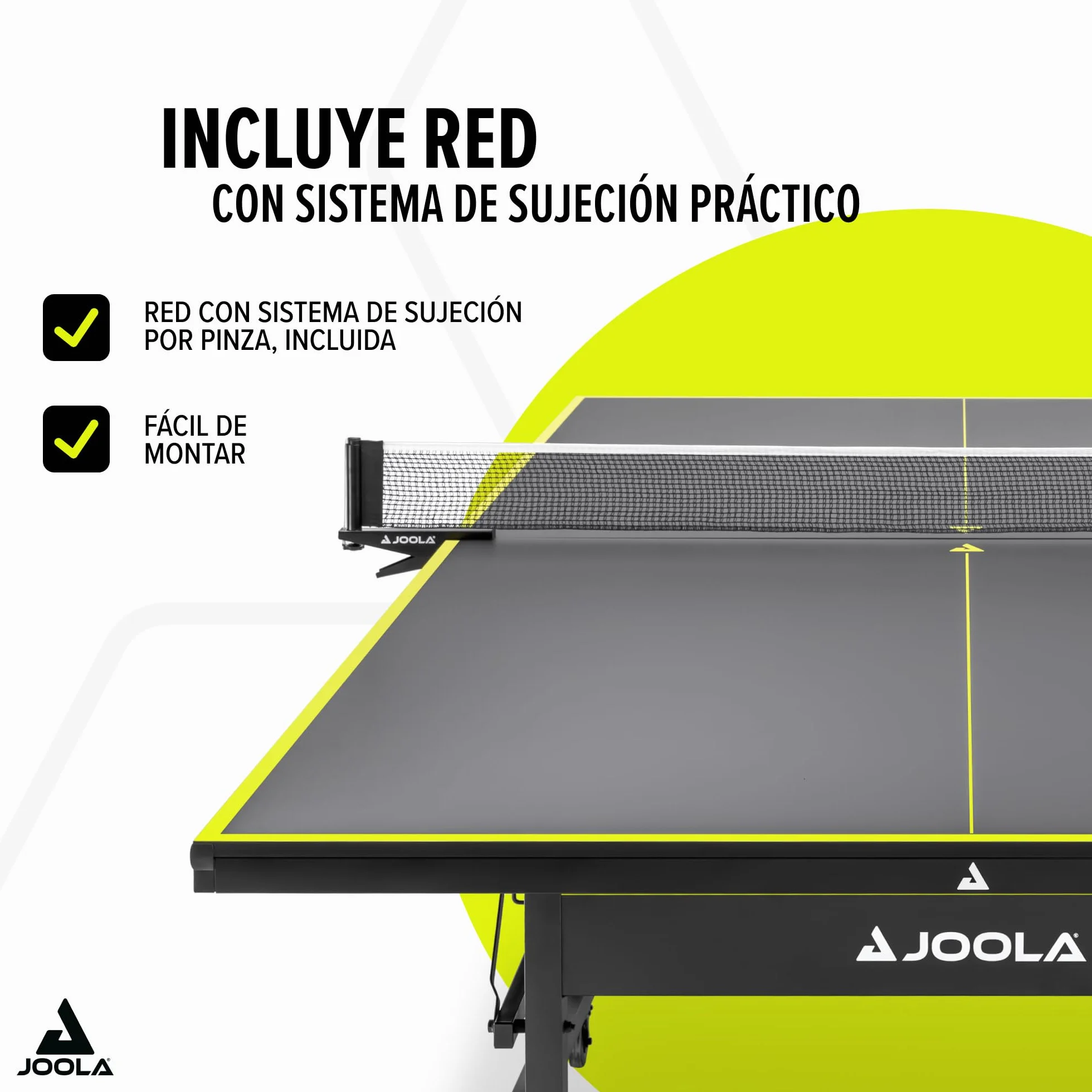 JOOLA Mesa de Ping Pong Inside J18 Interior Plegable 274 x 152,5 x 76 cm Gris