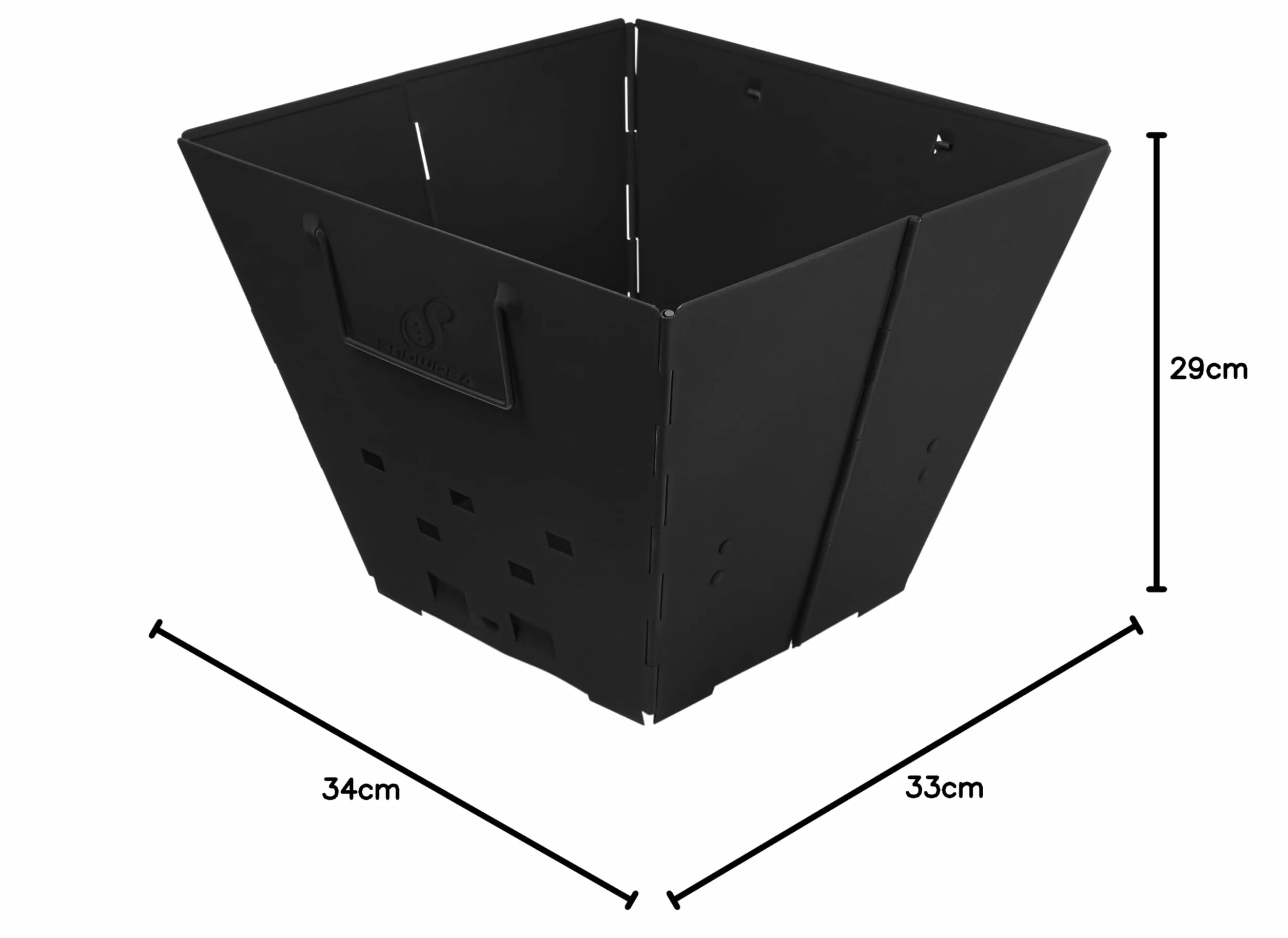 Snowpea Portable Fire Pit for Camping, Collapsible Outdoor Fire Pit with Carry Bag, Iron Fire Bowl for Picnics, Bonfire, Patio, Backyard and Garden - con Parrilla