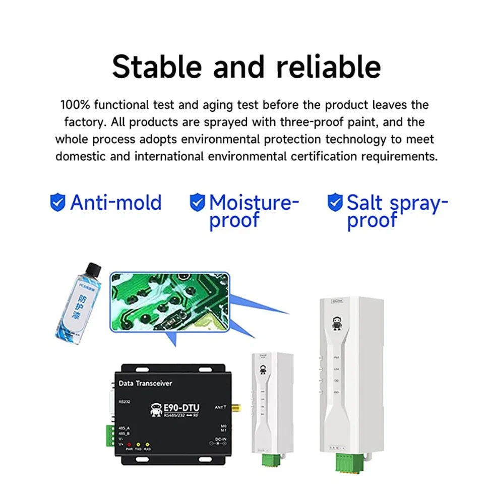Modbus Gateway RS485 to Ethernet NA111-M IP RTU MQTT HTTP DC 8-28V Industrial Rail