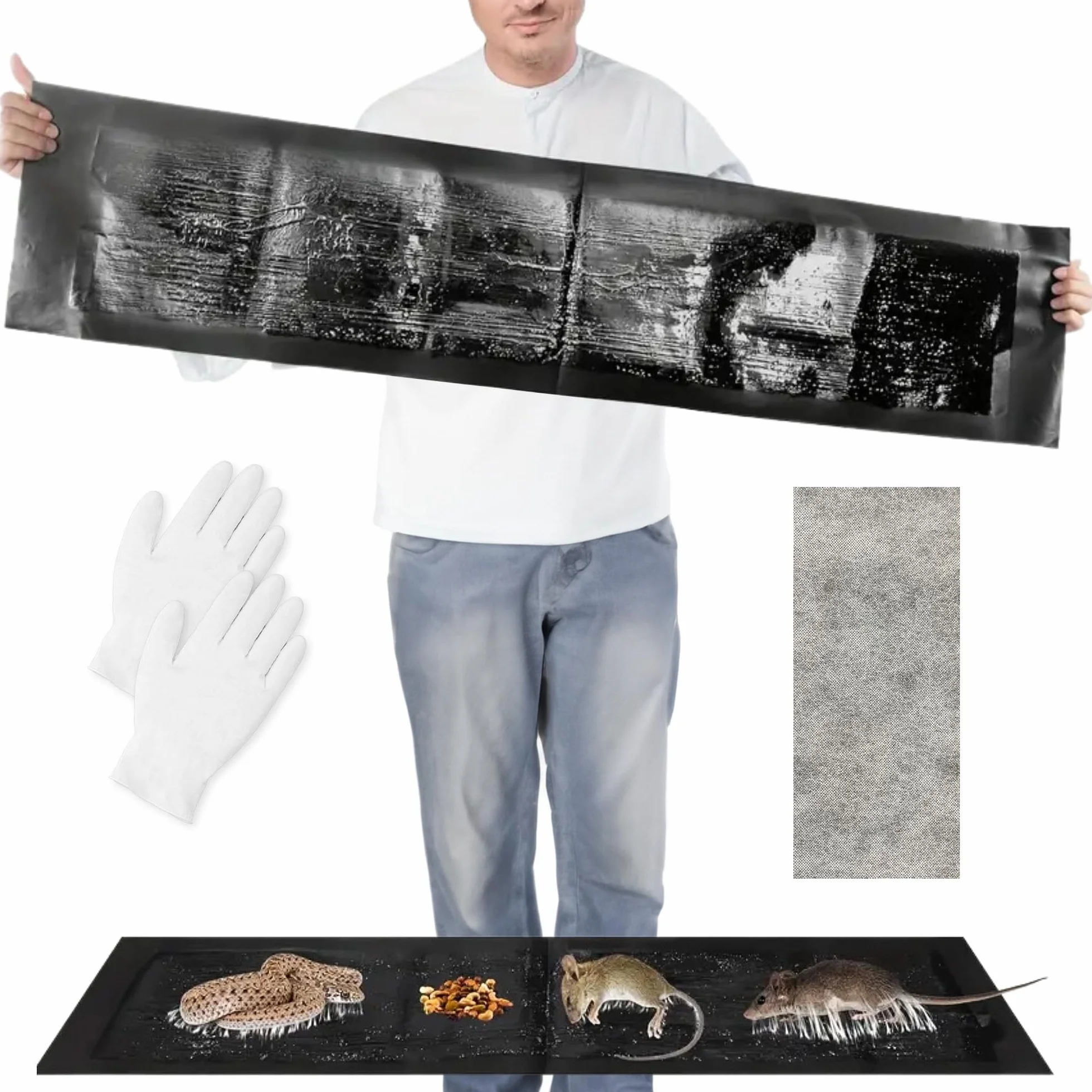 Trampa Adhesiva para Ratas e Insectos Pegamento Ratones - Trampas Adhesivas cucarachas - Ratonera para atrapar Ratas Trampa cucarachas Ratan Trampa Adhesiva Ratones (3) BB Barekhome