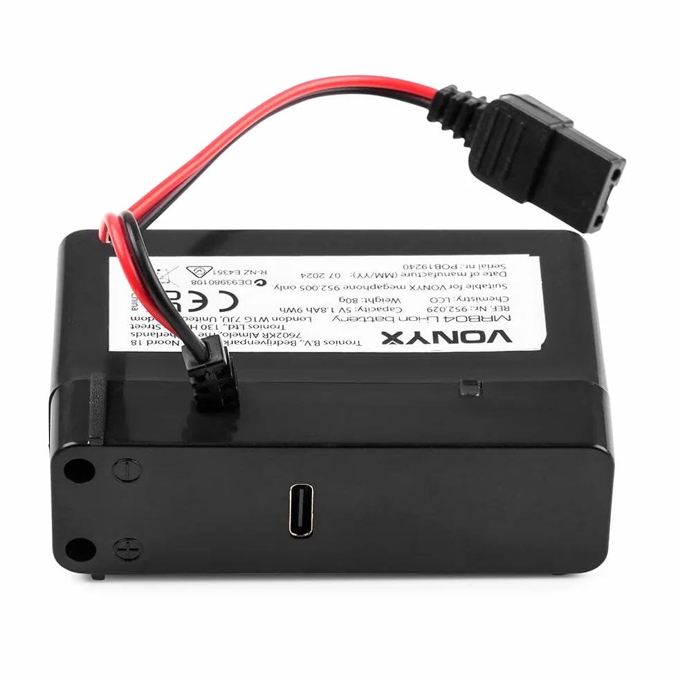 Batería Recargable de Iones de Litio 5V Vonyx MRB04 para megáfono MEG025