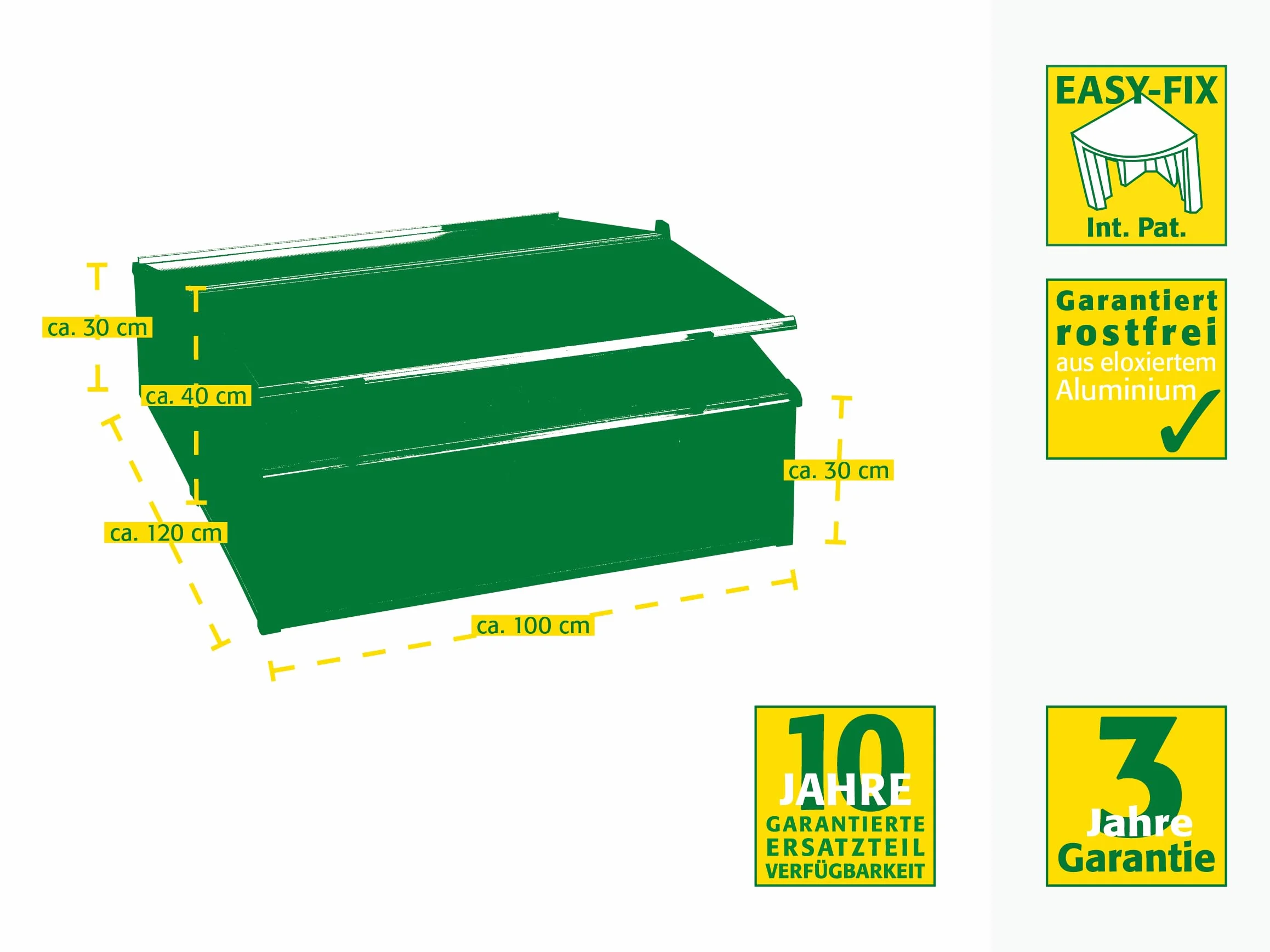JUWEL Comfort 20221 Easy-Fix 120/100 - Jardinera Doble para Plantas (120 x 100 cm, con fijación de Ventana, tamaño 120 x 100 cm)