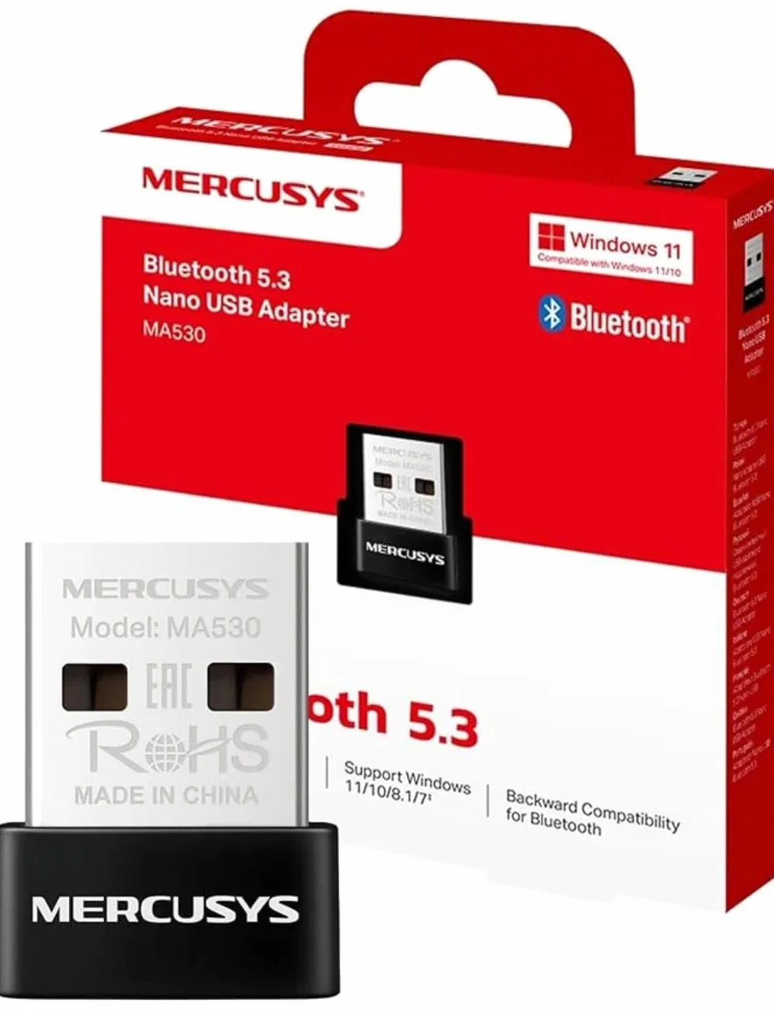 Mercusys MA530 Adaptador USB Bluetooth 5.4 Nano Inalámbrico para PC Portátil
