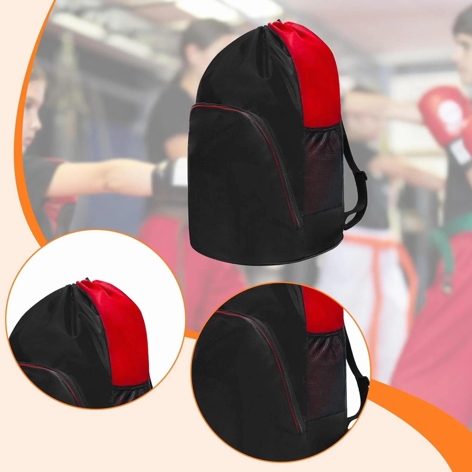 Mochila de Taekwondo Impermeable Bolsa de Deportes para Karate Boxeo Sanda Protectores