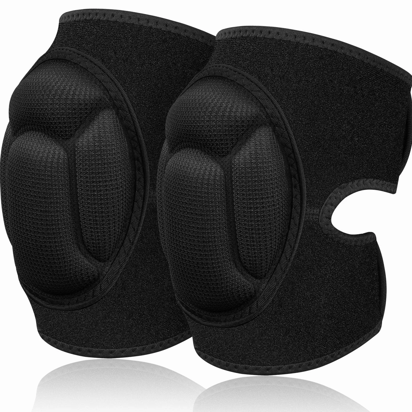 Flintronic 1 Par Rodilleras Trabajo Esponja Eva 20 Mm Grosor Antideslizantes Ajustables Voleibol