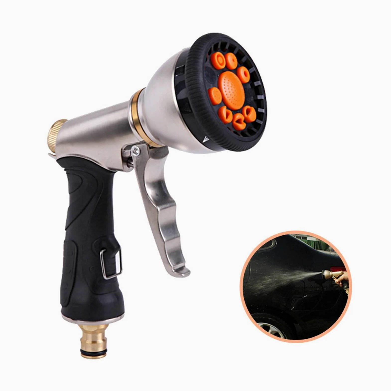 Jardín Multi Spray Pistola de riego Manguera Pulverización Pistola de agua a presión Lavadora de autos Boquilla de limpieza Manguera de jardín Pistola de agua Aspersor Huerto Riego Pistola de agua