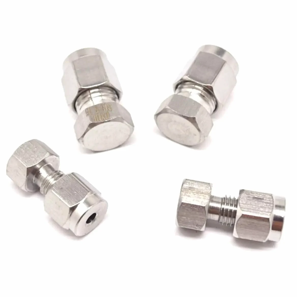 Paquete de 5 adaptadores de manguera de jardín OD 3-25 mm 1/8 "1/4" 3/8" 1/2" 1" 1" 304 tapón de extremo de acero inoxidable casquillo neumático (especificación de rosca: 1")
