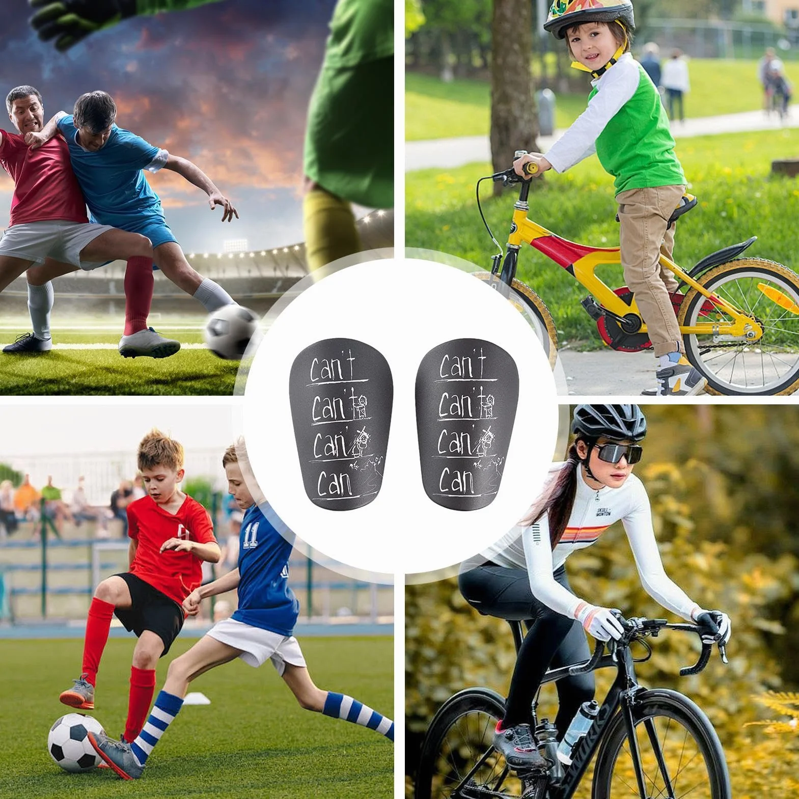 Espinilleras antideslizantes de fútbol 1 par protector entrenamiento equipo práctica