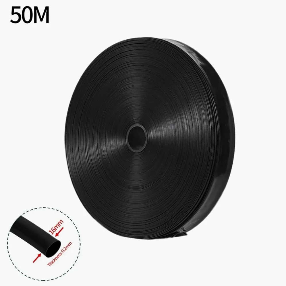 Tubo de microirrigación por goteo, Tubería de riego por goteo PE 16 mm 1 orificio 0,2 2-3L/h 50 m 100 15 cm espaciado(50m Space 15cm)