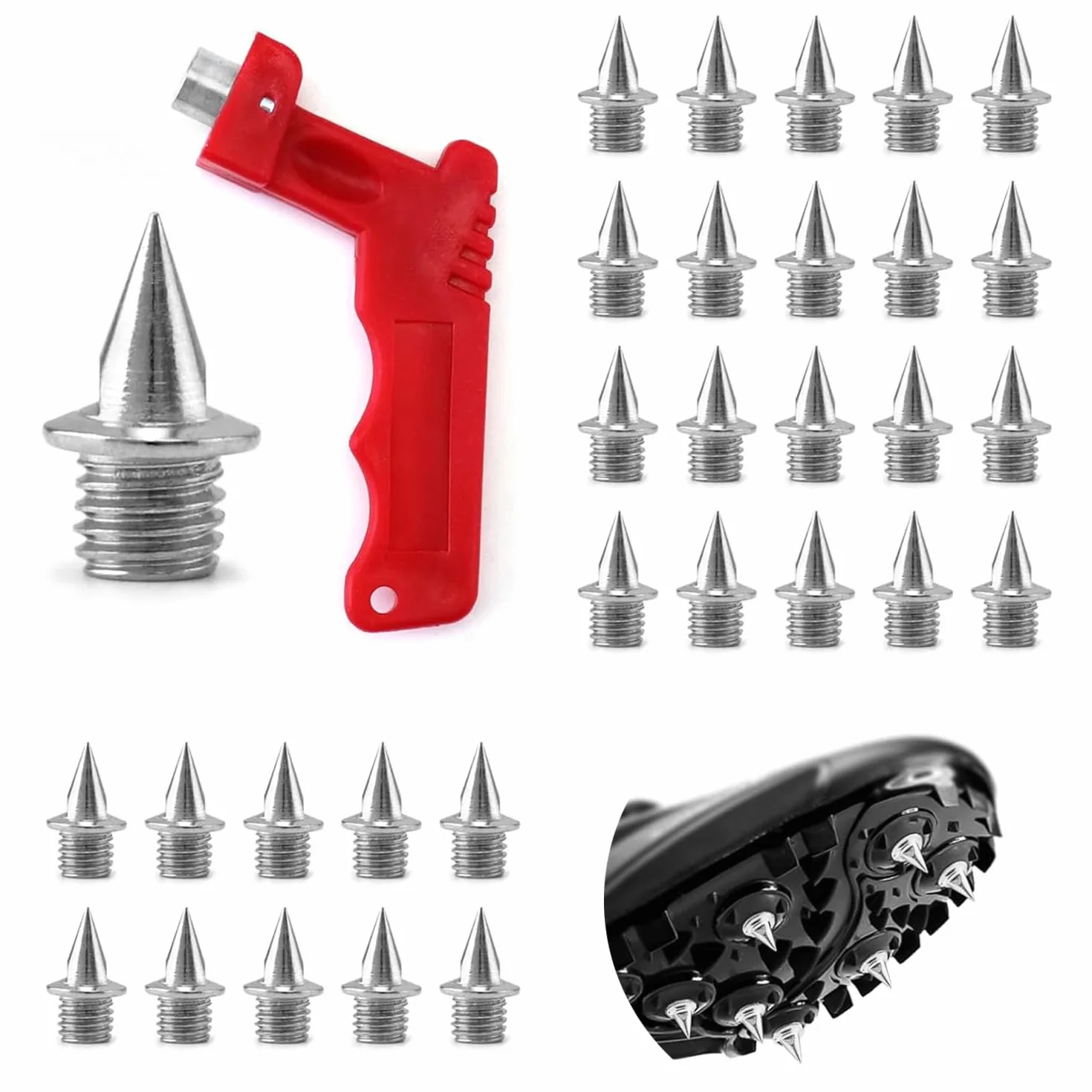 Clavos Atletismo Reemplazo 30 Piezas Track Spikes para Zapatos Pista y Campo