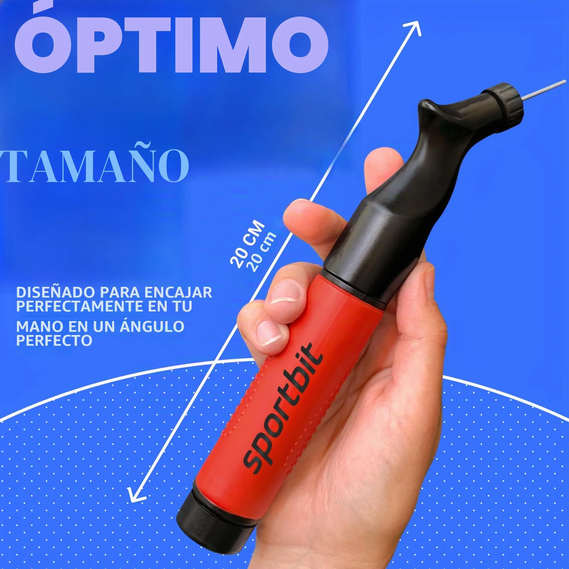 Bomba para Balones SPORTBIT con 5 Agujas – Inflado Push & Pull