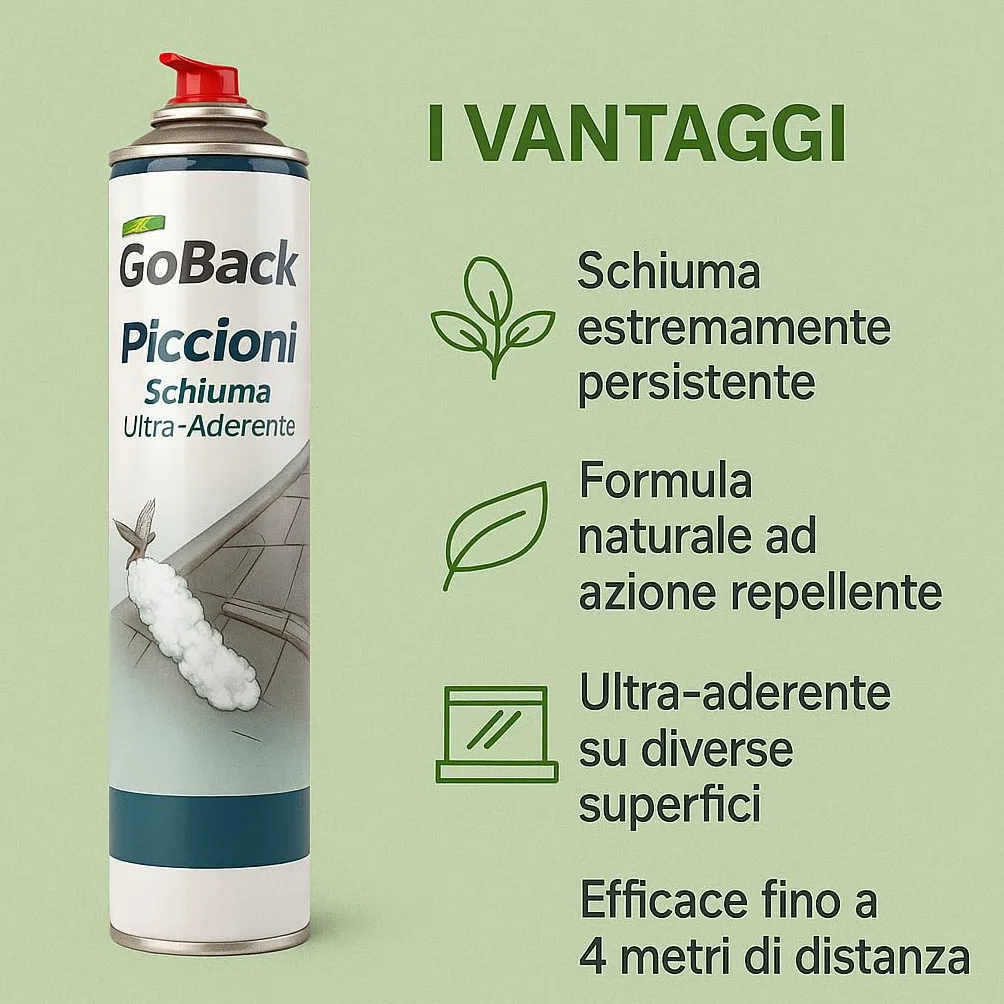 Repelente de palomas de espuma ultraadherente, spray repelente con eucalipto, barrera olfativa para balcones y techos, alcance 4 metros, 750 ml