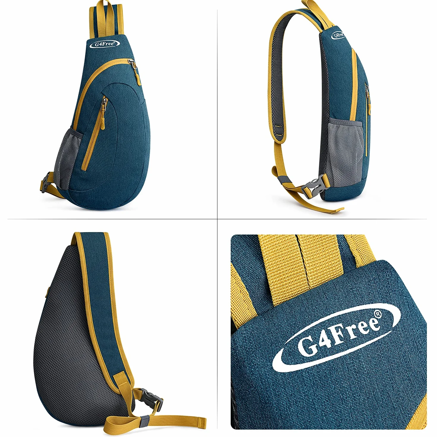 G4Free Sling Bag Mochila Triangular para Senderismo, Ciclismo, Viajes