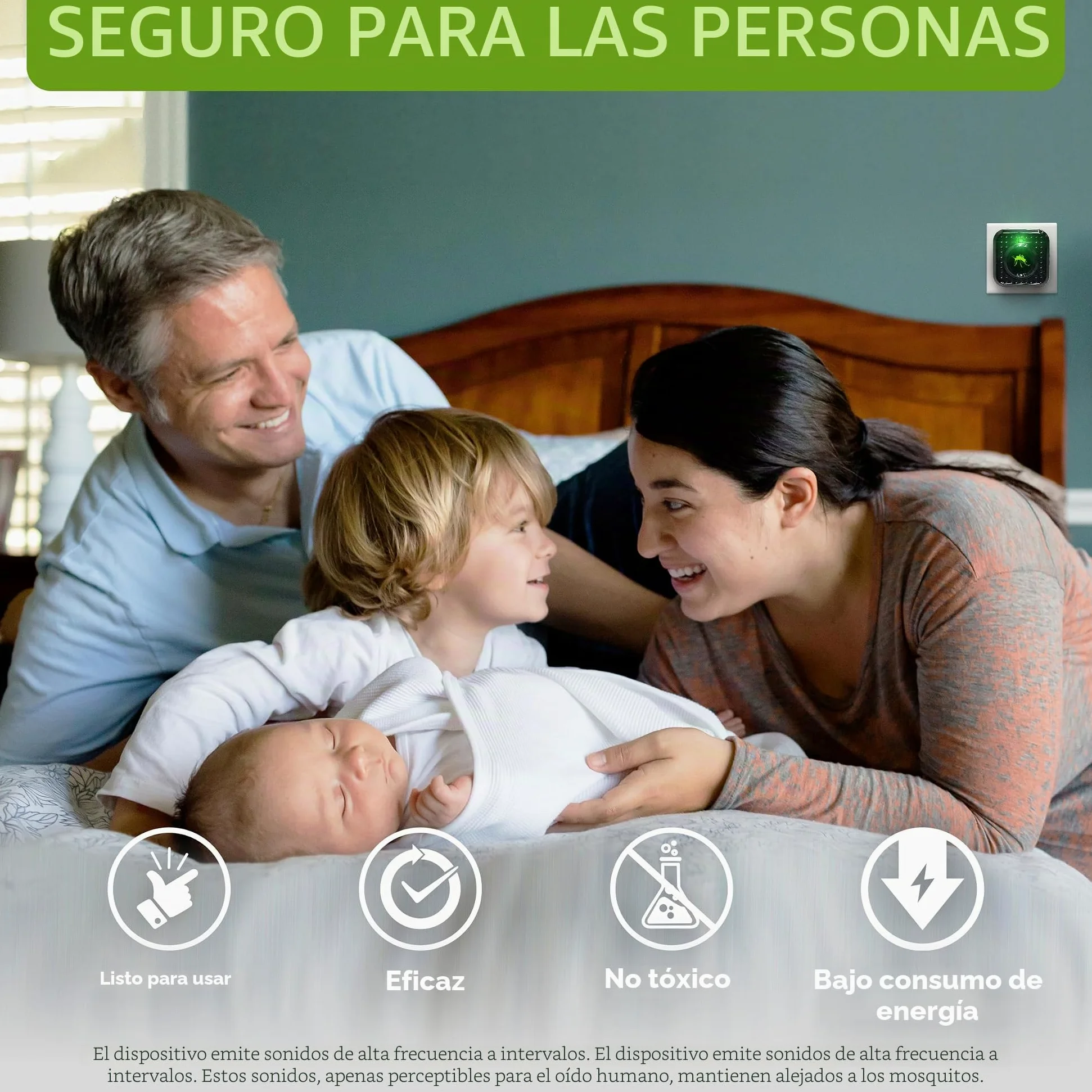 ISOTRONIC – Repelente ultrasónico de Mosquitos enchufable para el hogar, Dormitorio y habitación Infantil – Repelente de Mosquitos con un Alcance Efectivo de 30 m² (3 Unidades)