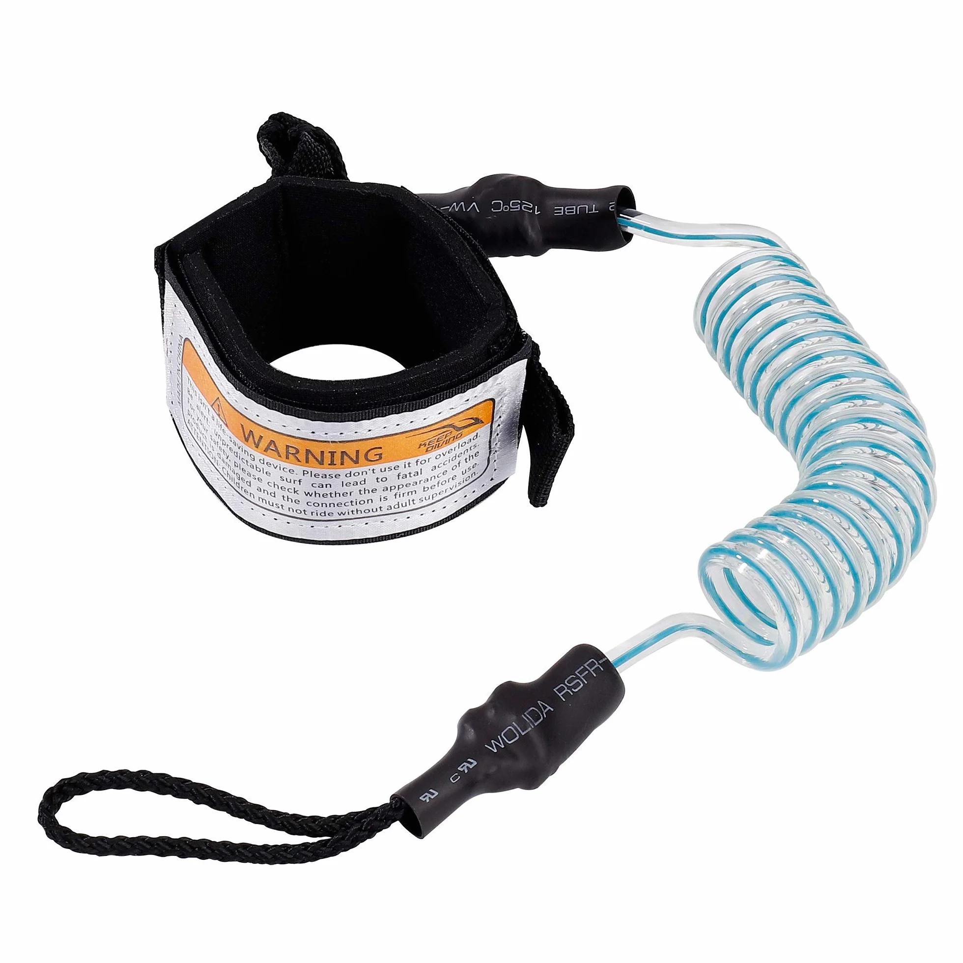 Espiral Ajustable Leash de Surf Sup 5 pies para Tablas Cortas Negro