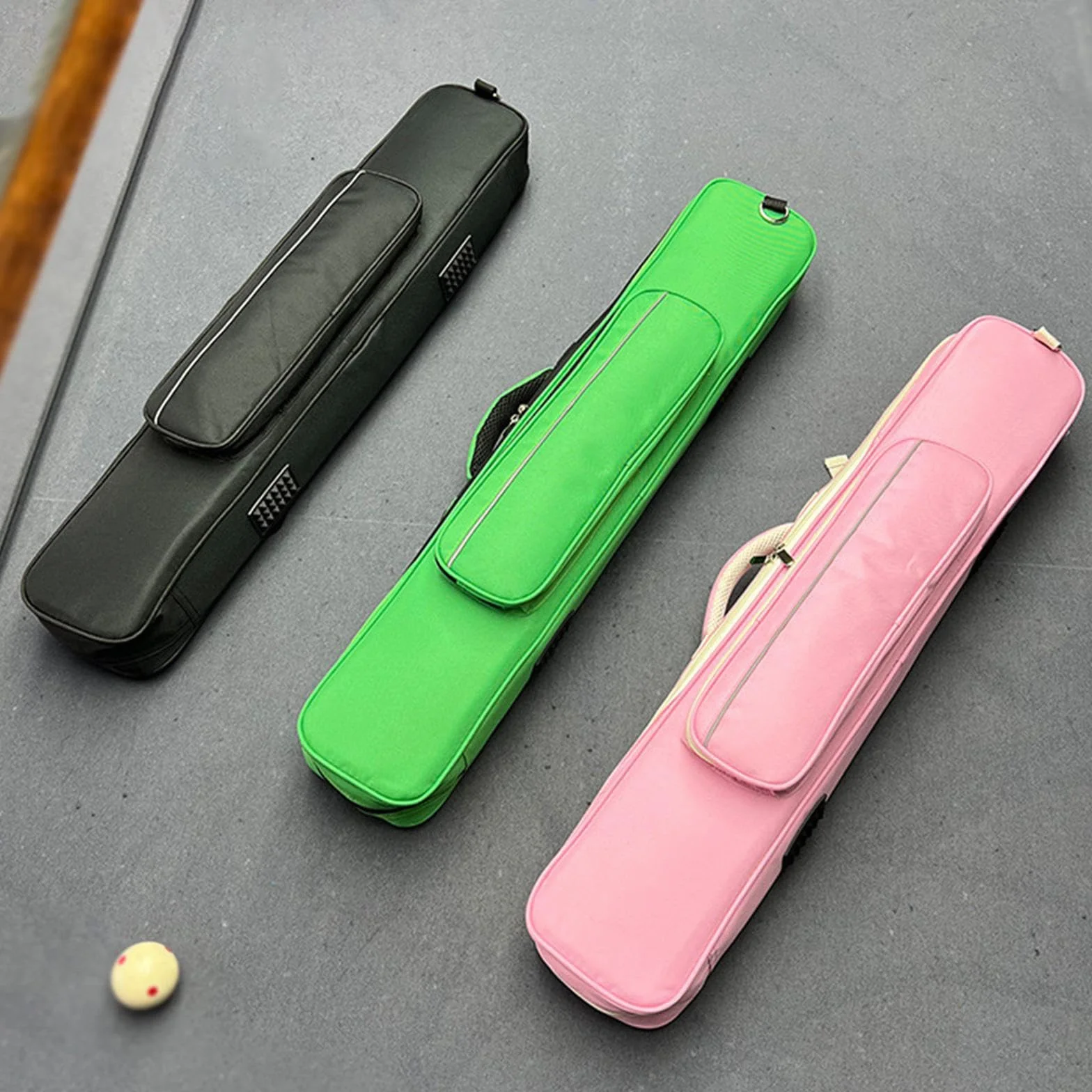 Baoblaze Estuche para Tacos de Billar, Bolsa con Cremallera 1/2 Pulgada, Rosa