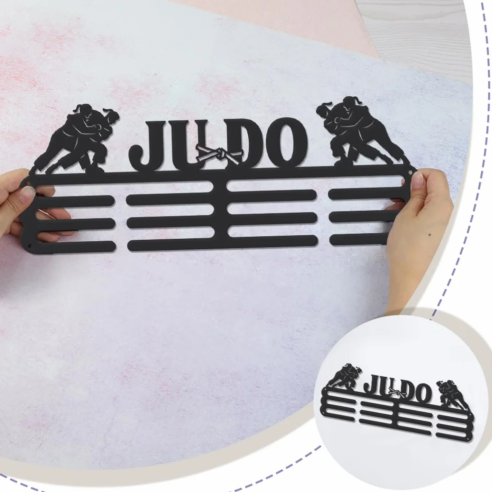 SUPERDANT Soporte para Medallas de Judo Femenino Estante de Exhibición para Más de 60 Medallas Colgador de Pared
