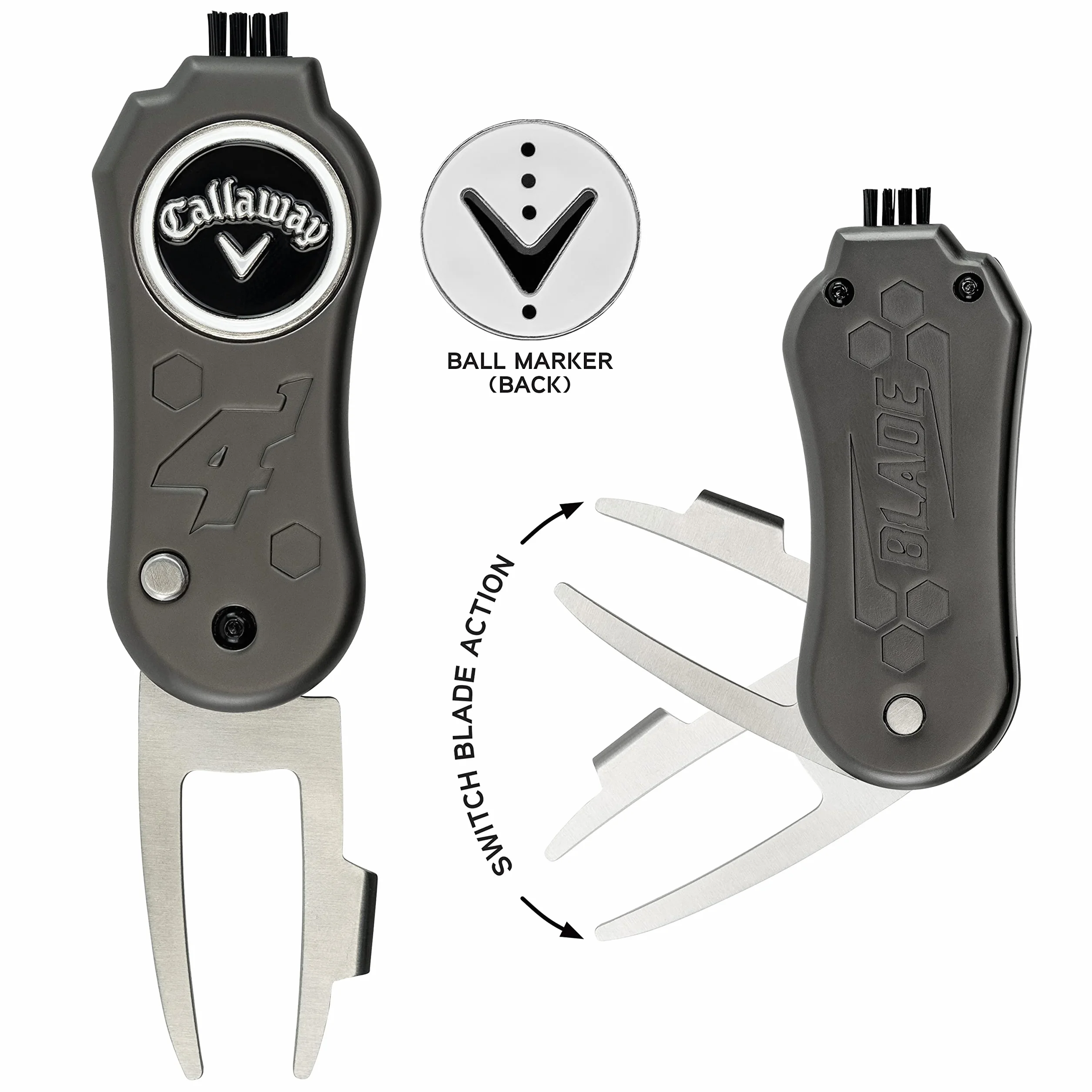 Callaway 4 en 1 Herramienta de Reparación de Golf – Cuchilla Negra
