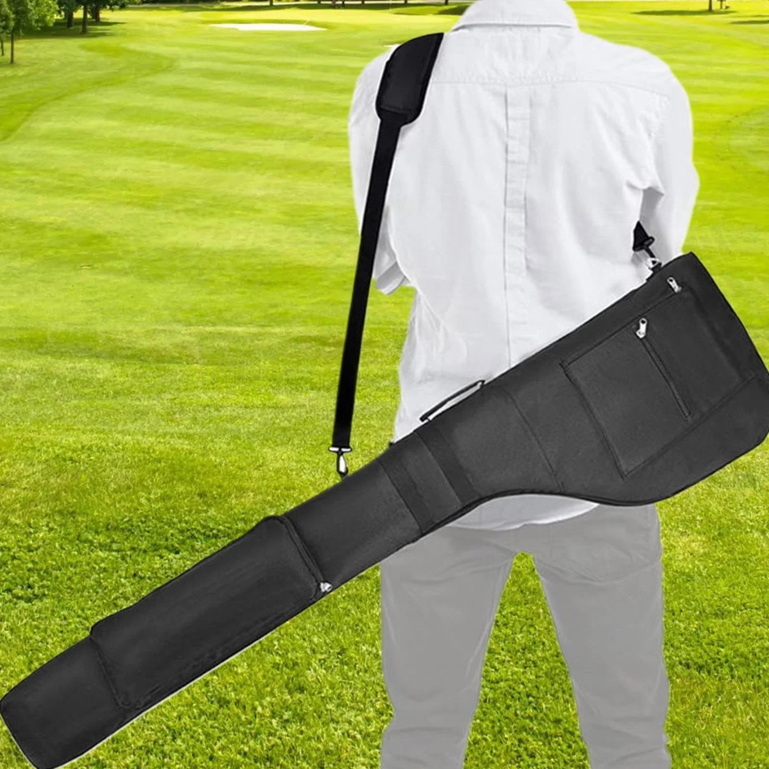Bolsa de golf compacta impermeable con correa ajustable para hombres