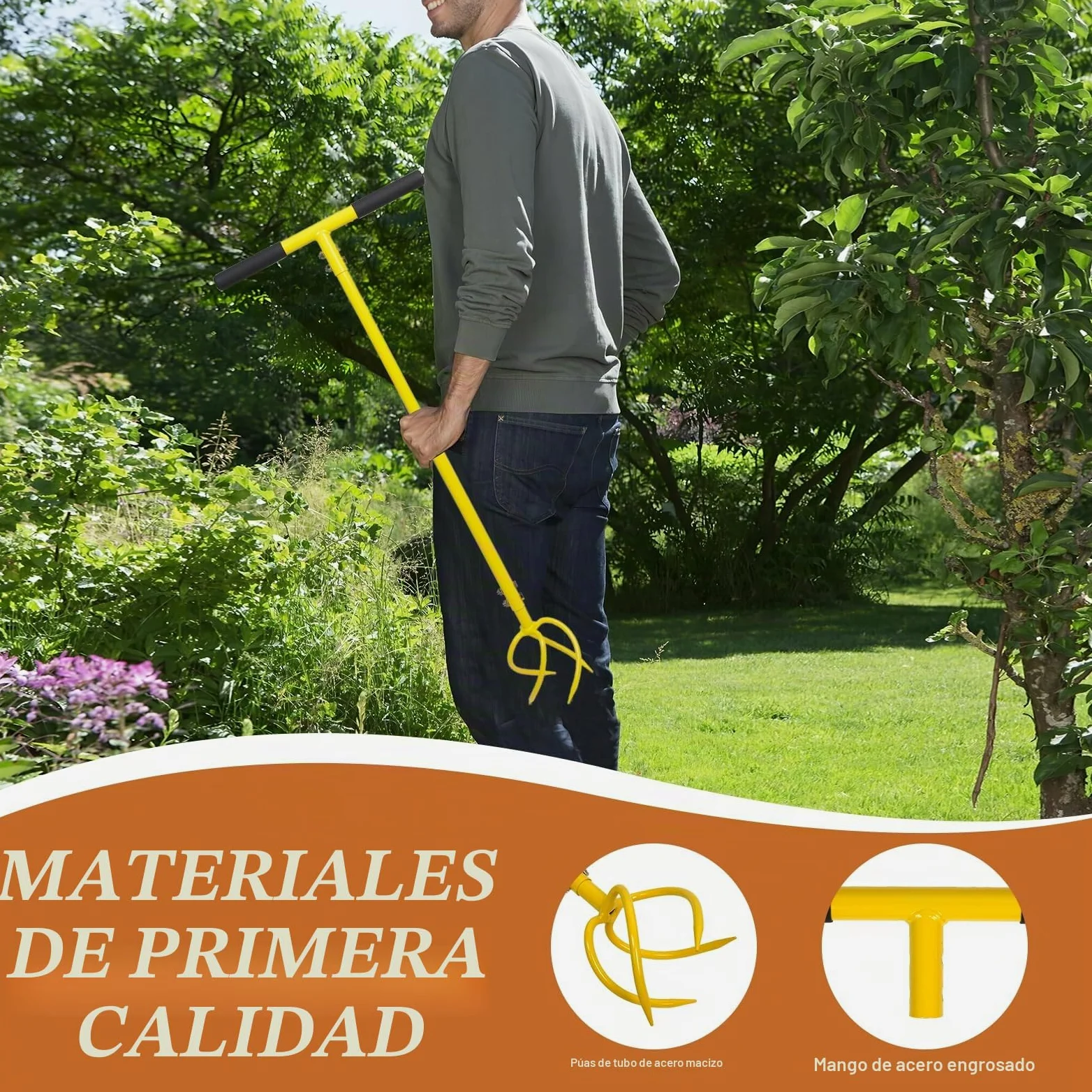 BARAYSTUS Garra de jardín cultivador manual para suelo, malas hierbas y tierra